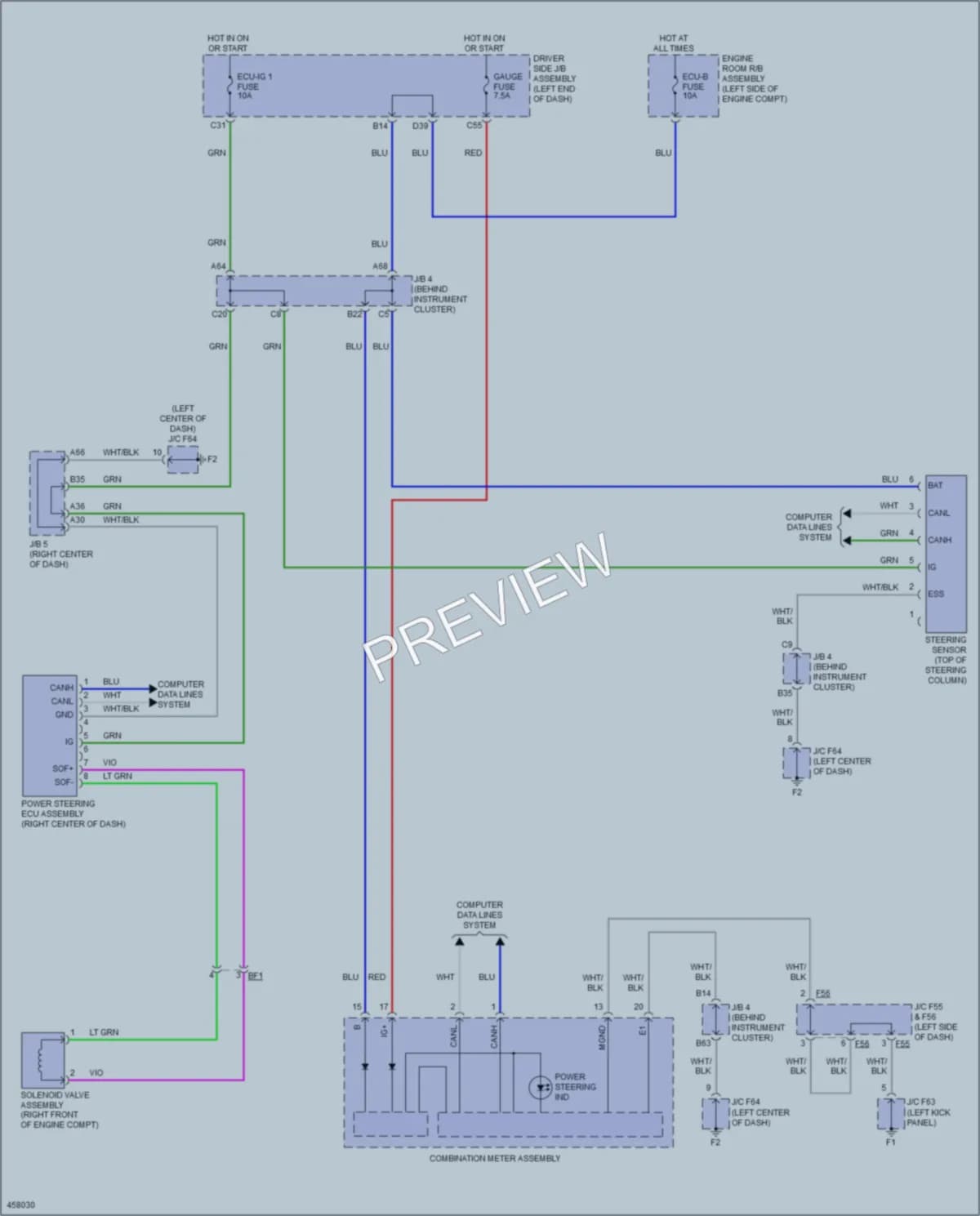 2015 Toyota 4Runner Electronic Power Steering wiring diagram preview