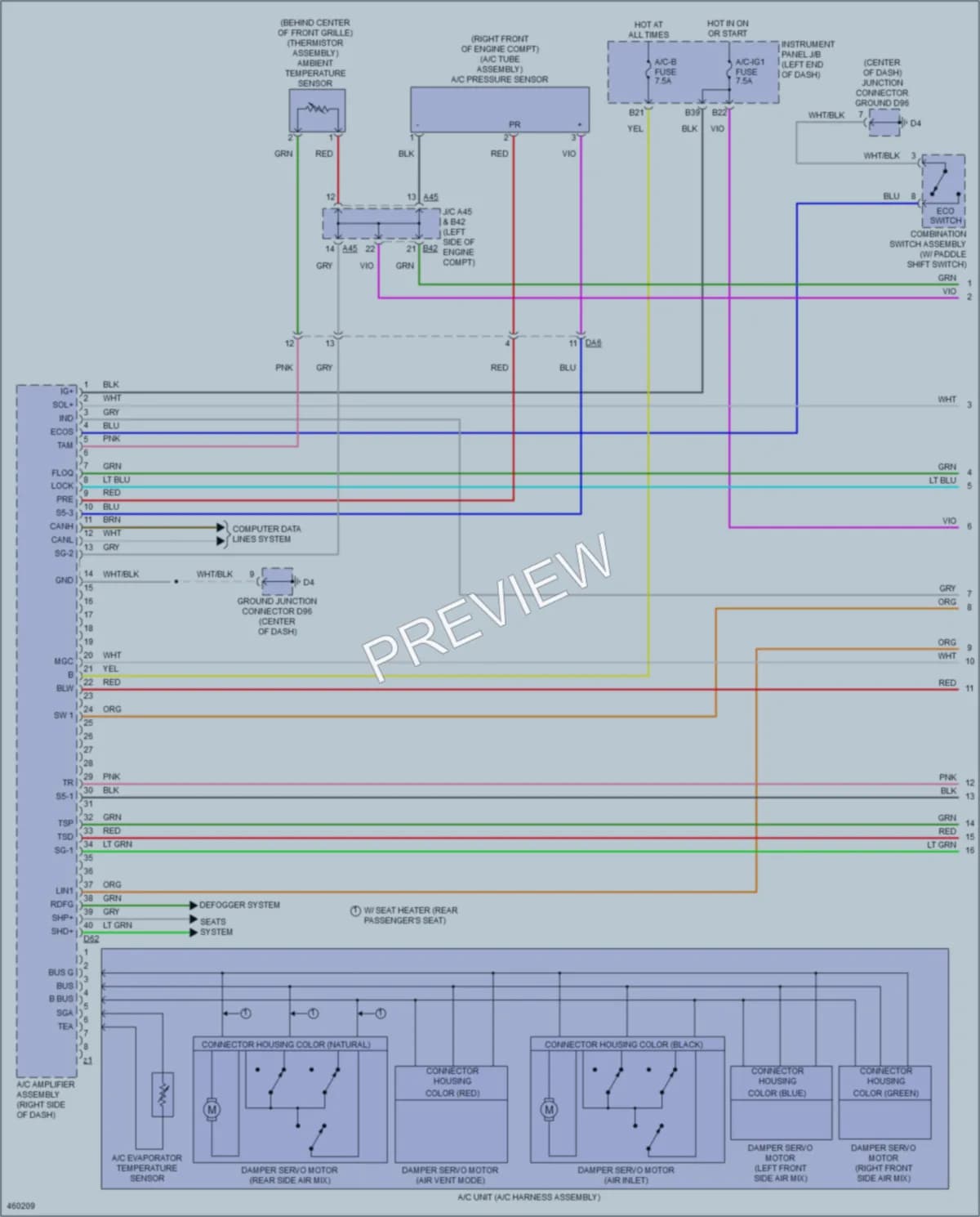 2015 Toyota Avalon Air Conditioning wiring diagram preview