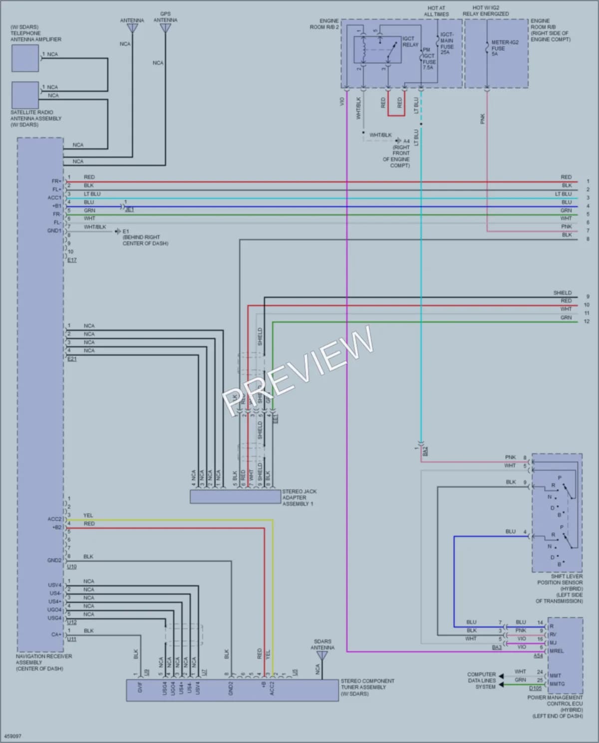 2015 Toyota Avalon Radio wiring diagram preview