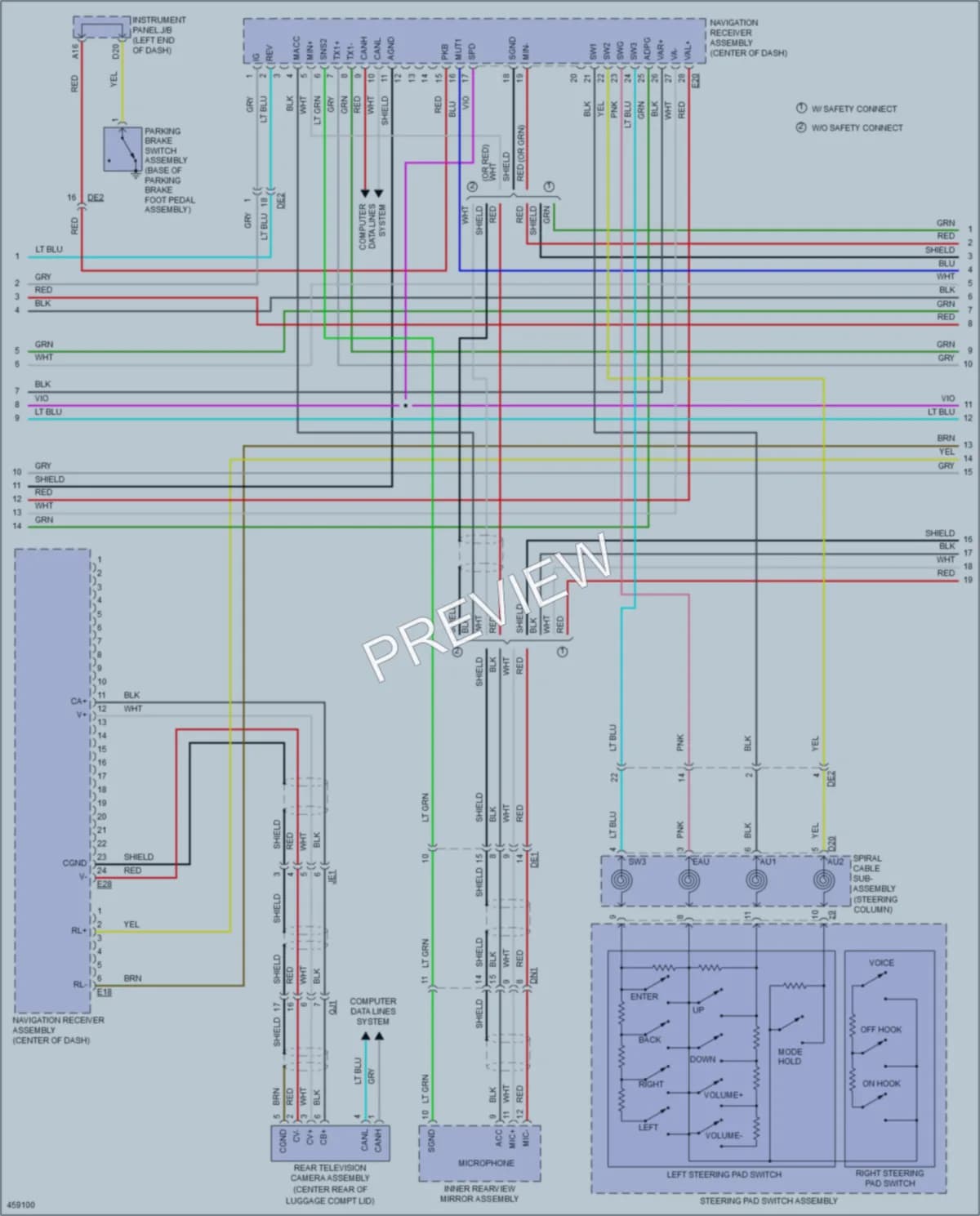 2015 Toyota AvalonHybrid Navigation wiring diagram preview