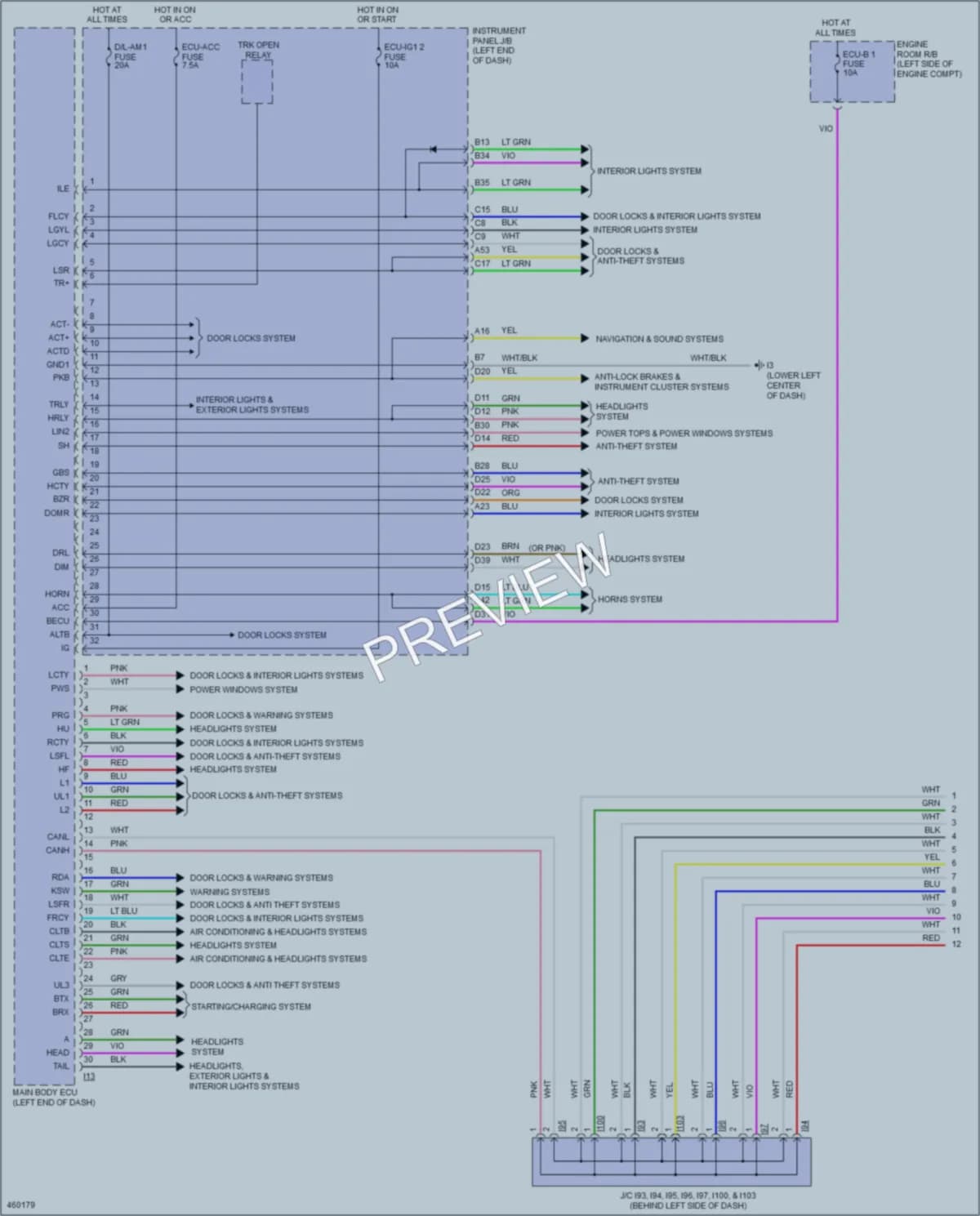 2015 Toyota Camry Body Control Modules wiring diagram preview