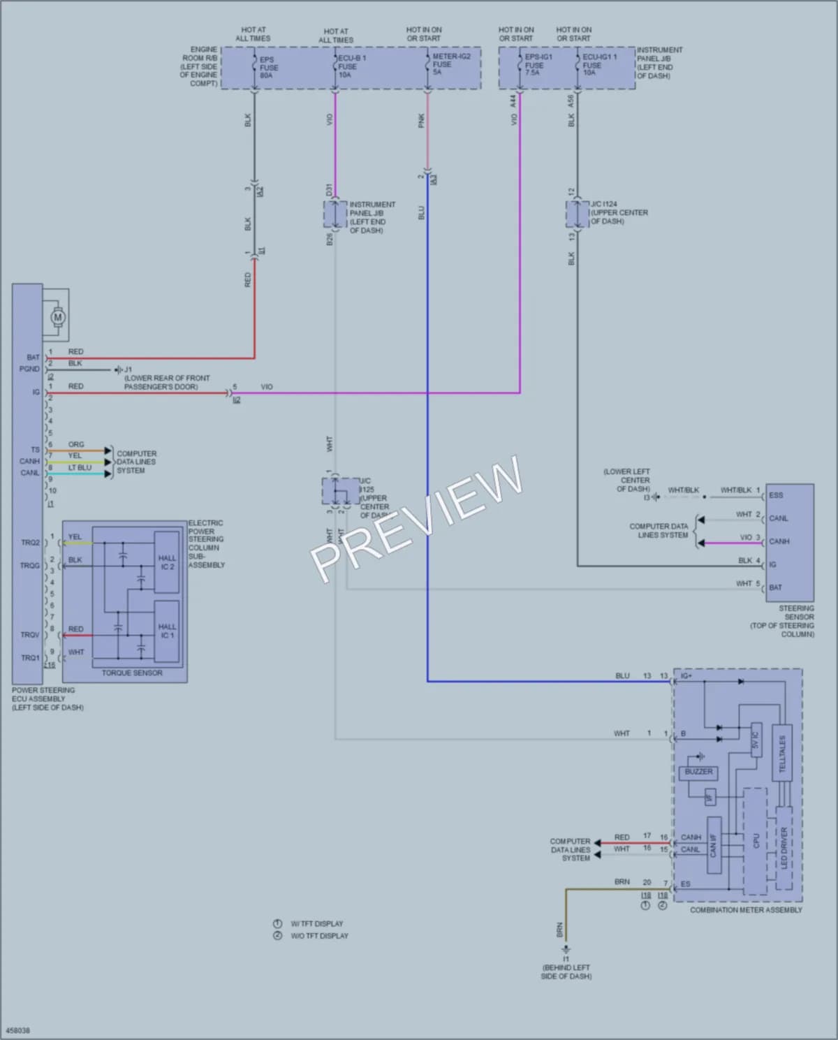 2015 Toyota Camry Electronic Power Steering wiring diagram preview
