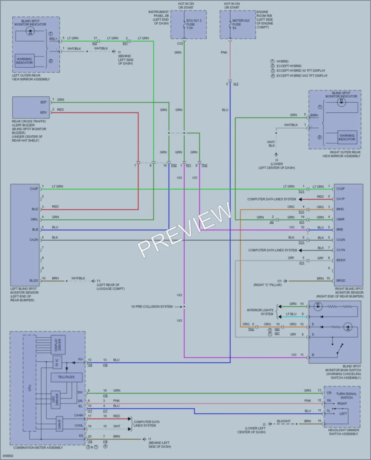2015 Toyota Camry Navigation wiring diagram preview