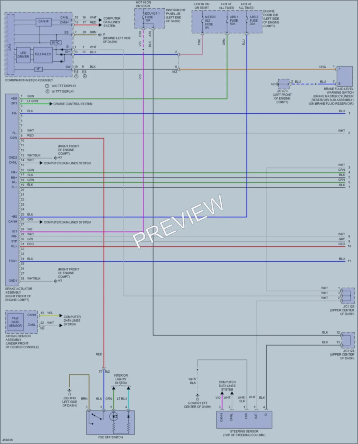 2015 Toyota CamryHybrid Anti Lock Brakes wiring diagram preview