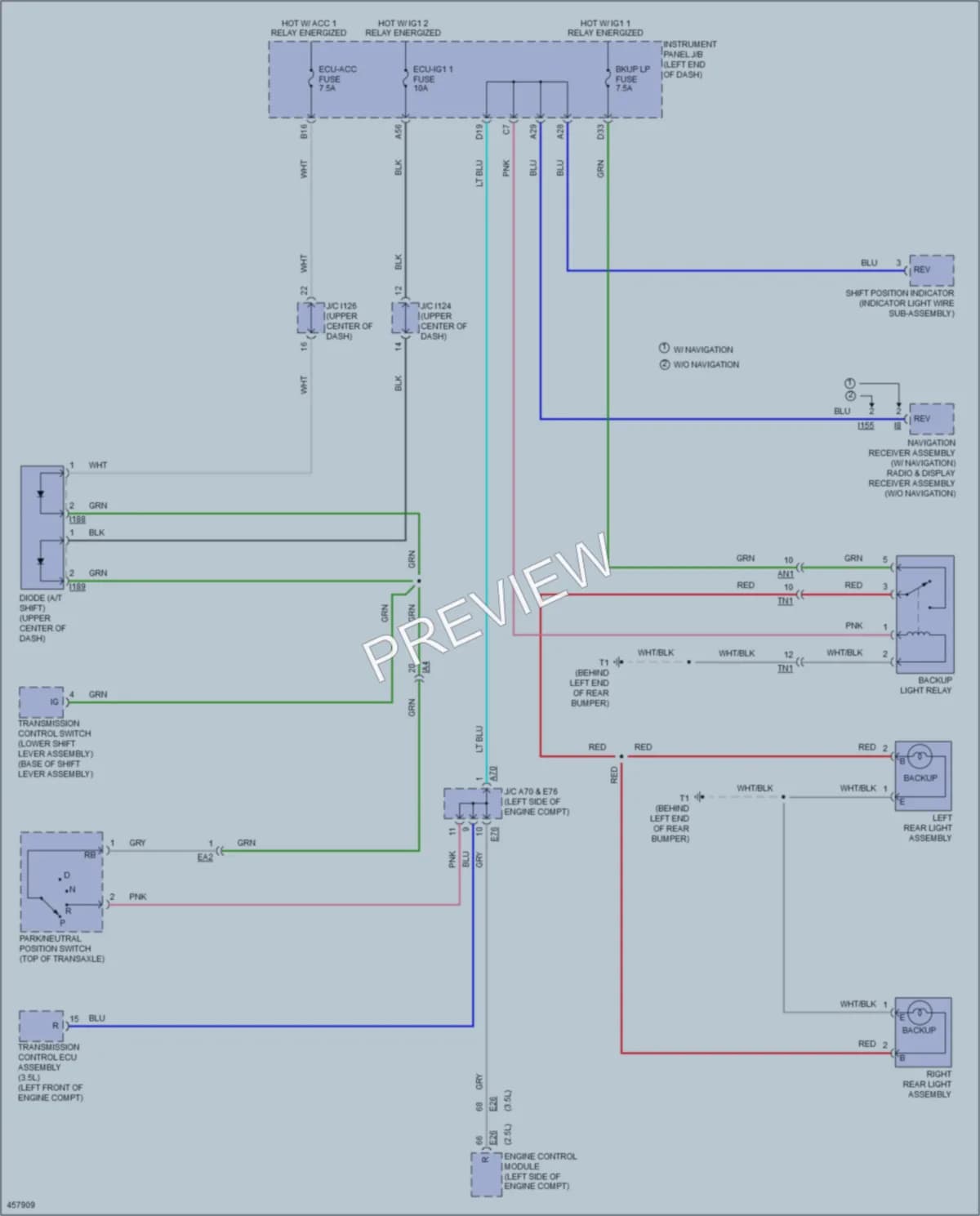 2015 Toyota CamryHybrid Exterior Lights wiring diagram preview
