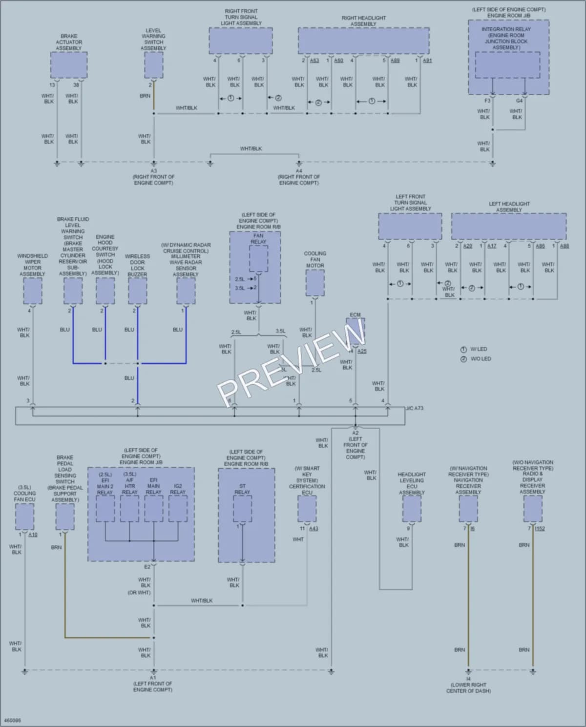 2015 Toyota CamryHybrid Ground Distribution wiring diagram preview