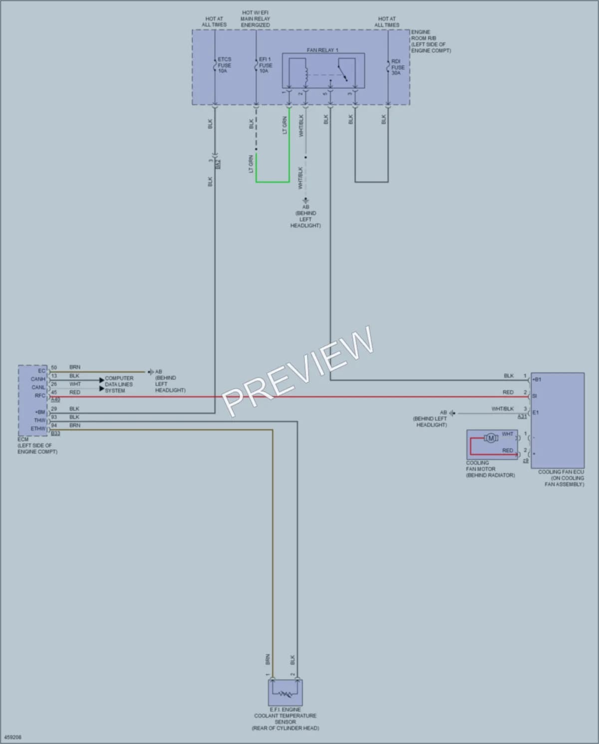 2015 Toyota Corolla Cooling Fan wiring diagram preview