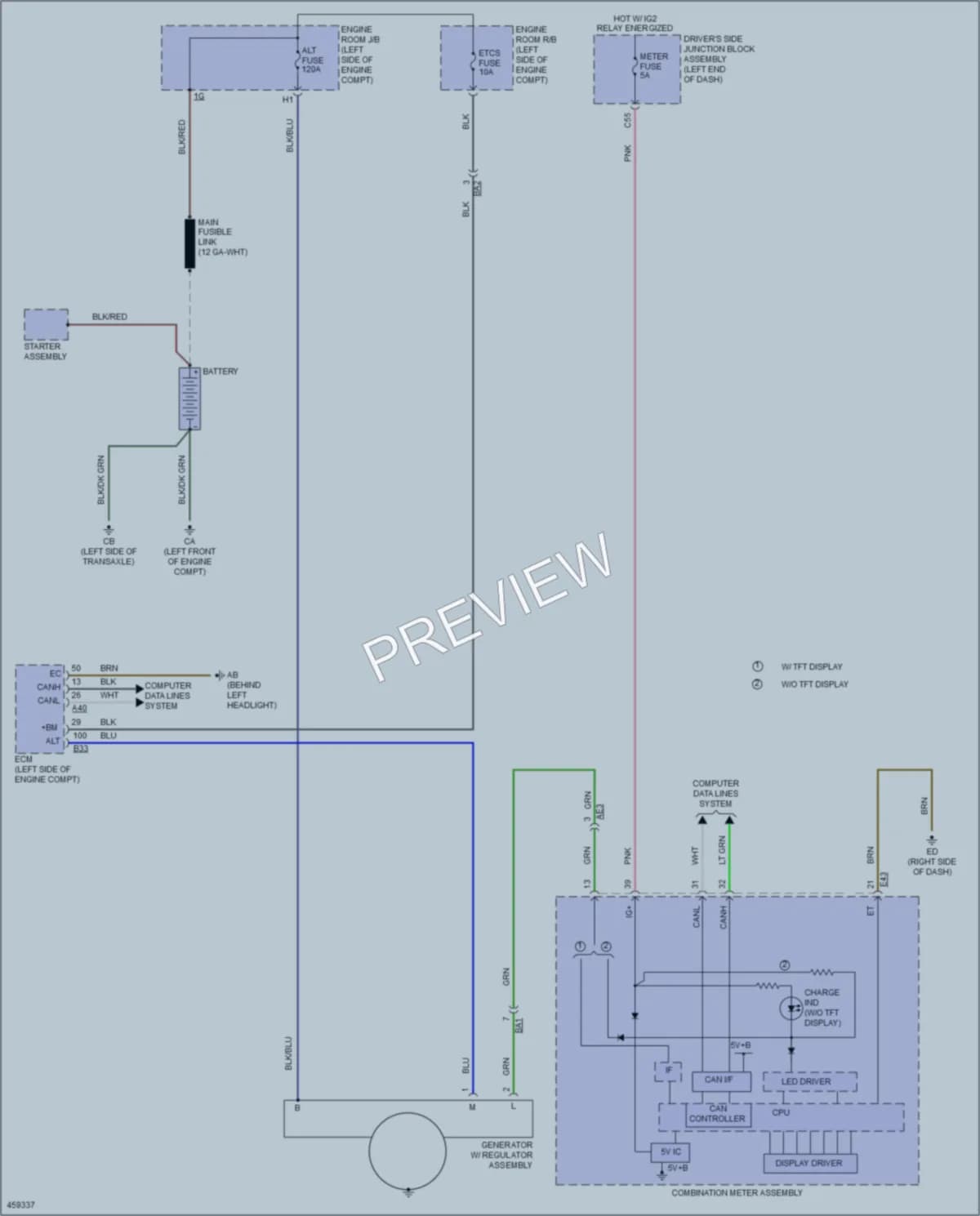 2015 Toyota Corolla Starting Charging wiring diagram preview