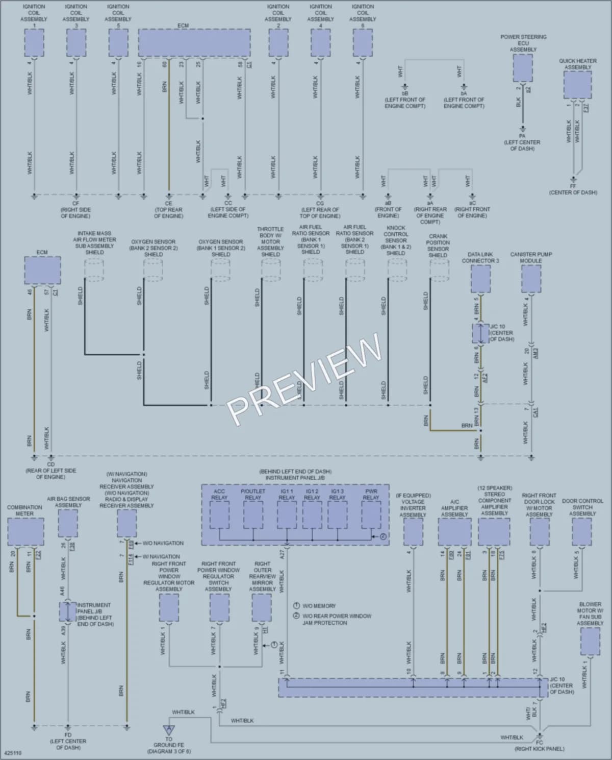 2015 Toyota Highlander Ground Distribution wiring diagram preview