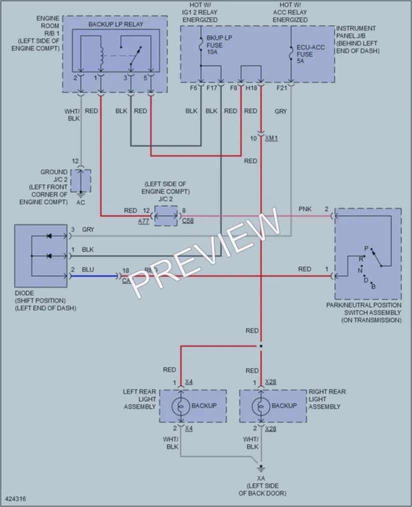 2015 Toyota HighlanderHybrid Exterior Lights wiring diagram preview