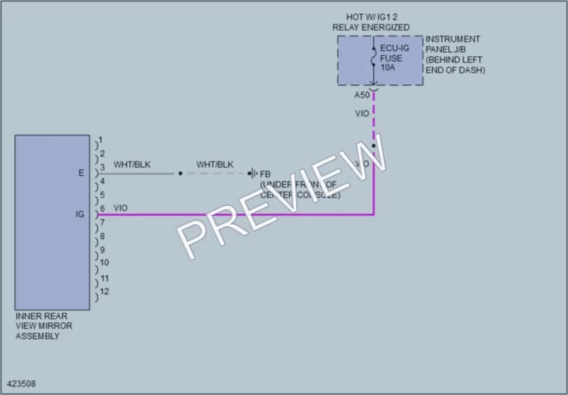 2015 Toyota HighlanderHybrid Power Mirrors wiring diagram preview
