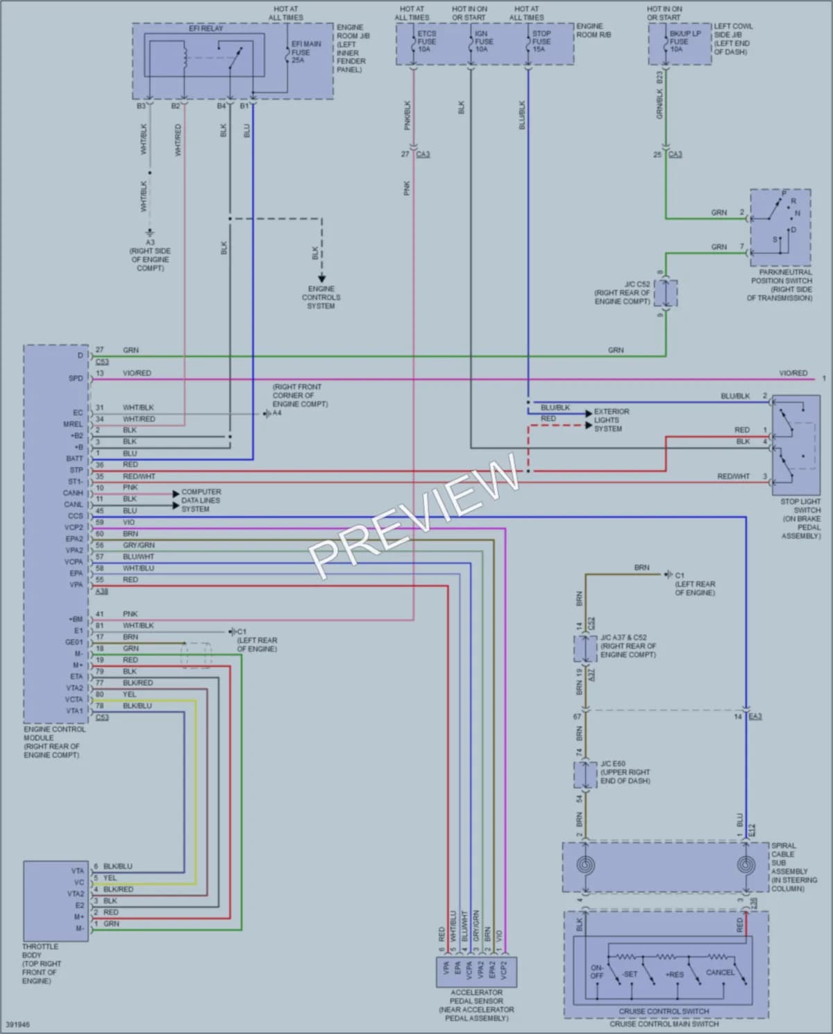 2015 Toyota LandCruiser Cruise Control wiring diagram preview