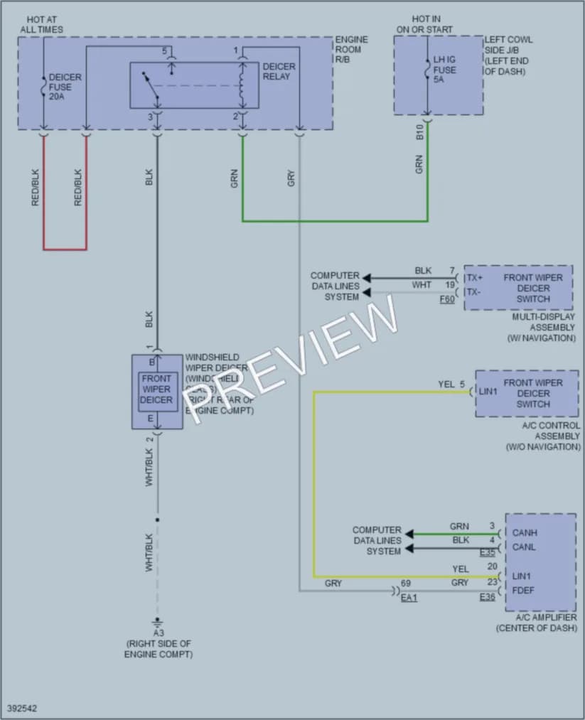 2015 Toyota LandCruiser Defoggers wiring diagram preview