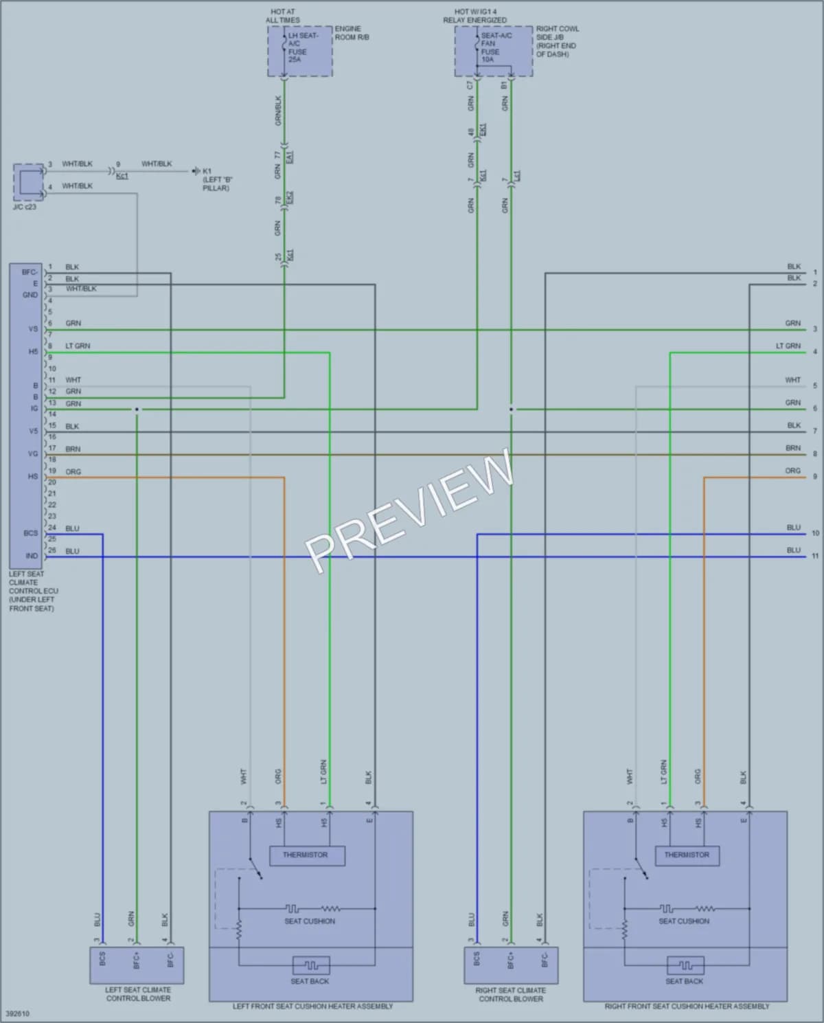 2015 Toyota LandCruiser Power Seats wiring diagram preview