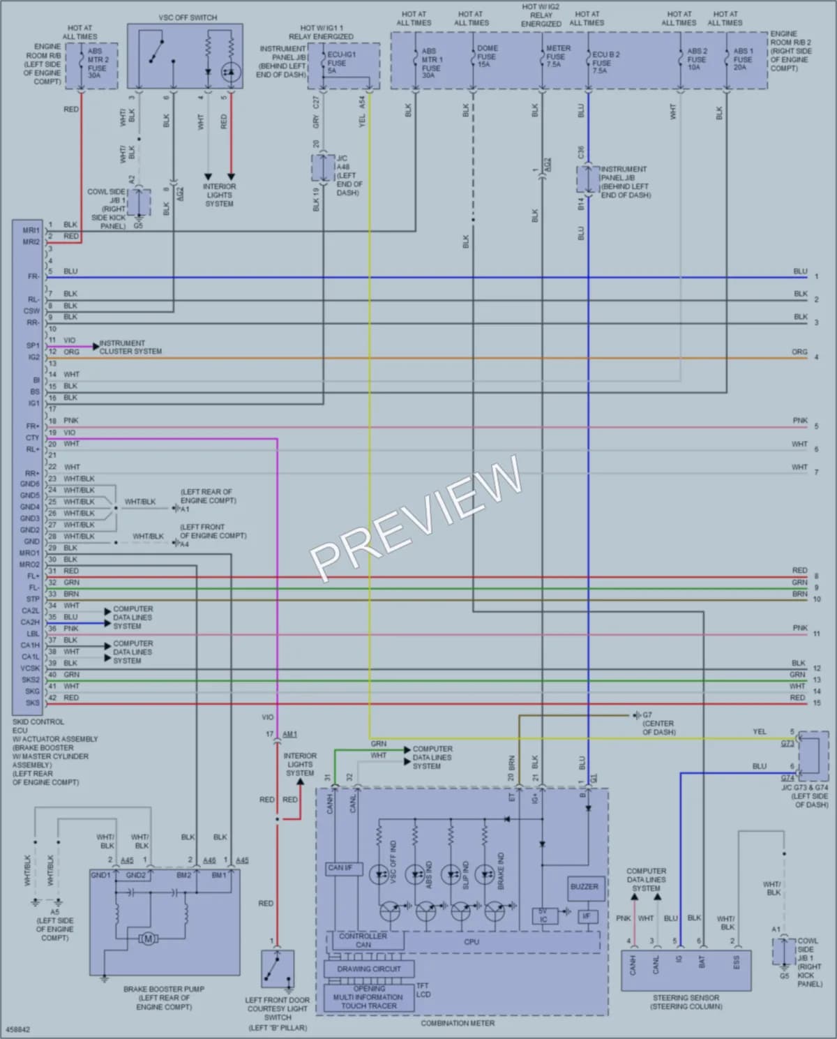 2015 Toyota Priusc Anti Lock Brakes wiring diagram preview