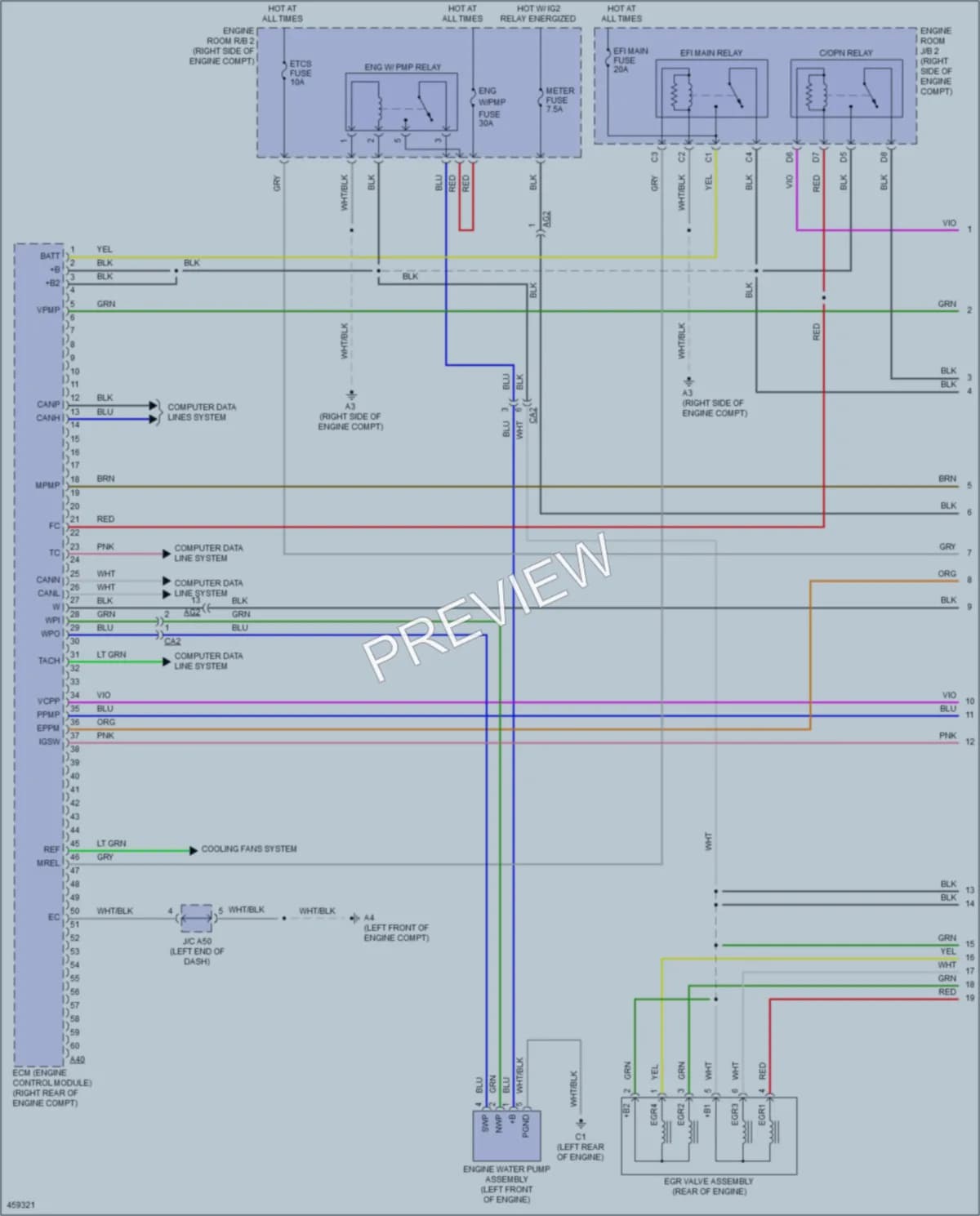 2015 Toyota Priusc Engine Performance wiring diagram preview