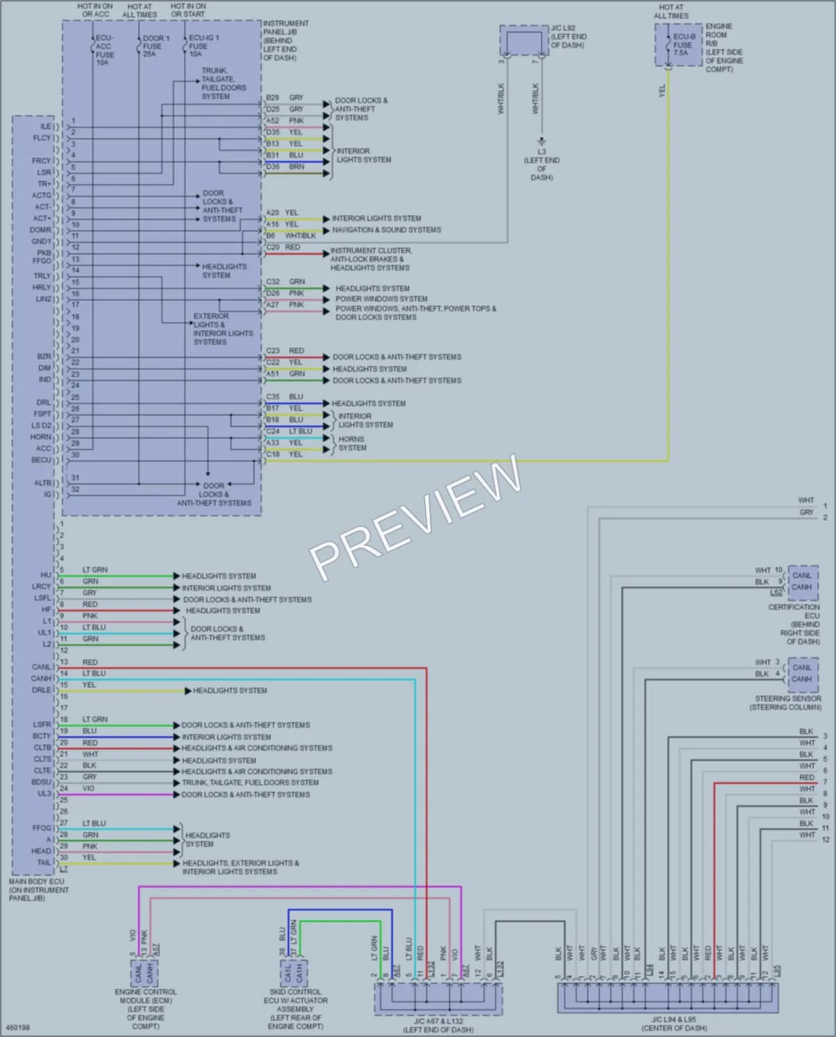 2015 Toyota Priusv Body Control Modules wiring diagram preview