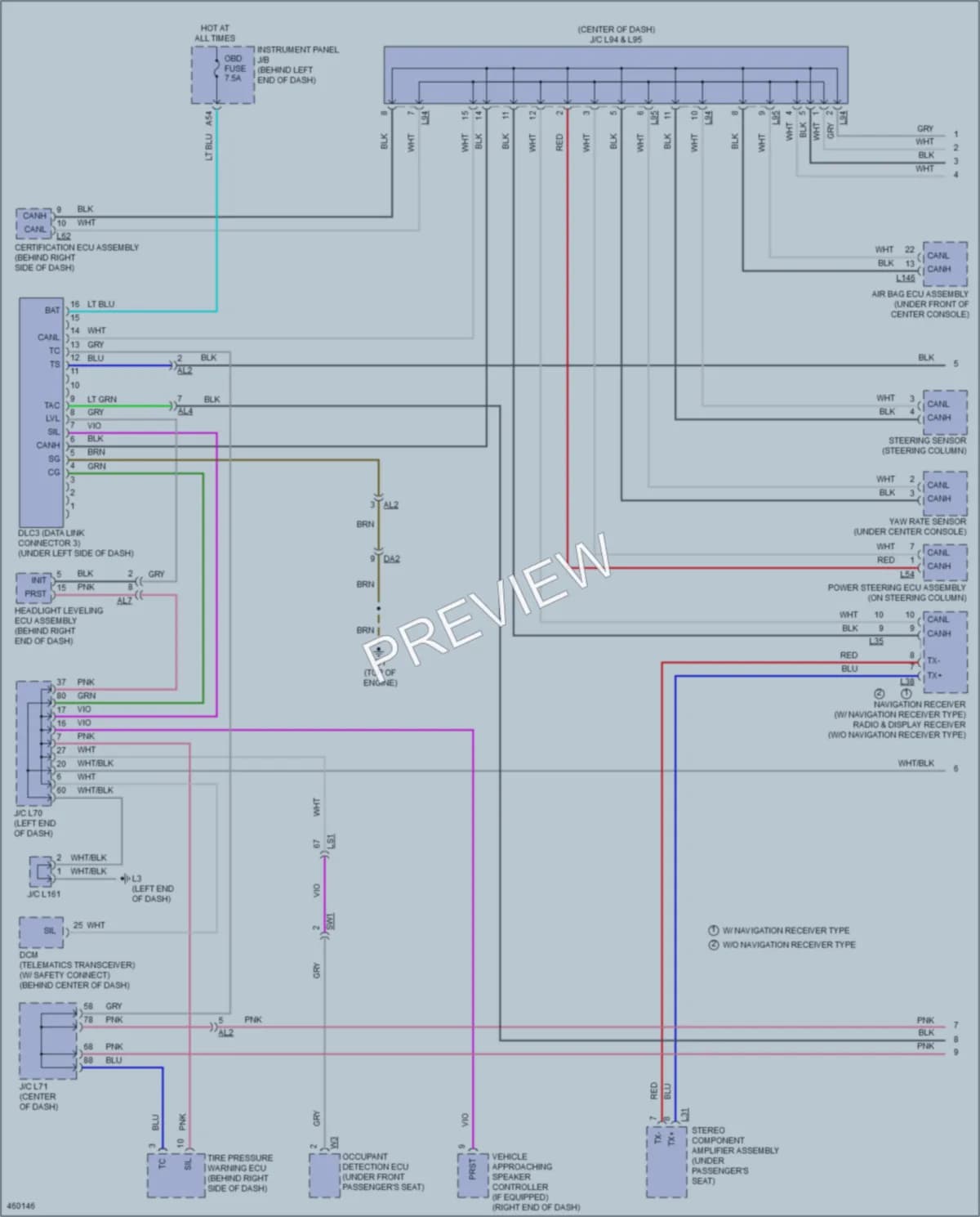 2015 Toyota Priusv Computer Data Lines wiring diagram preview