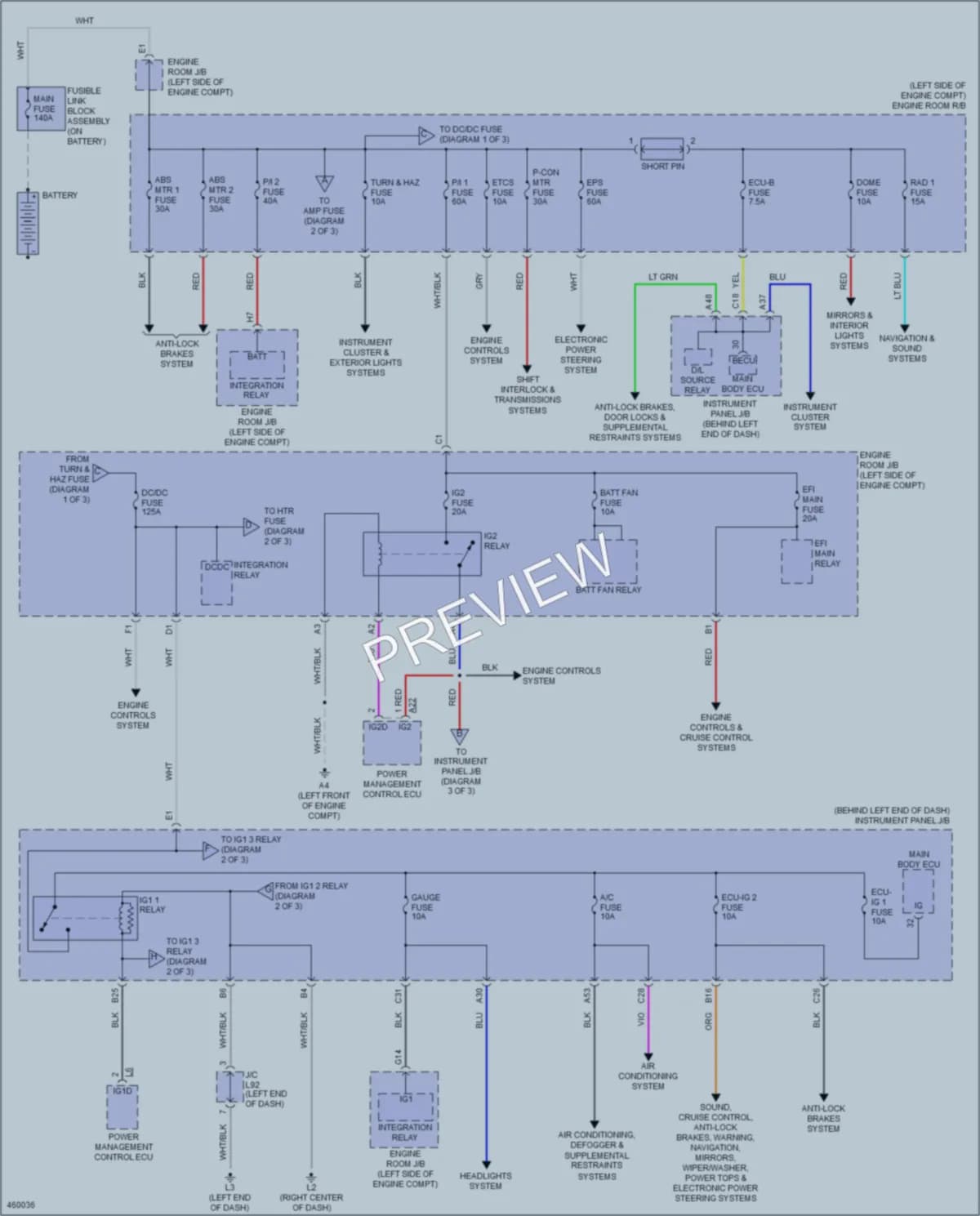 2015 Toyota Priusv Power Distribution wiring diagram preview