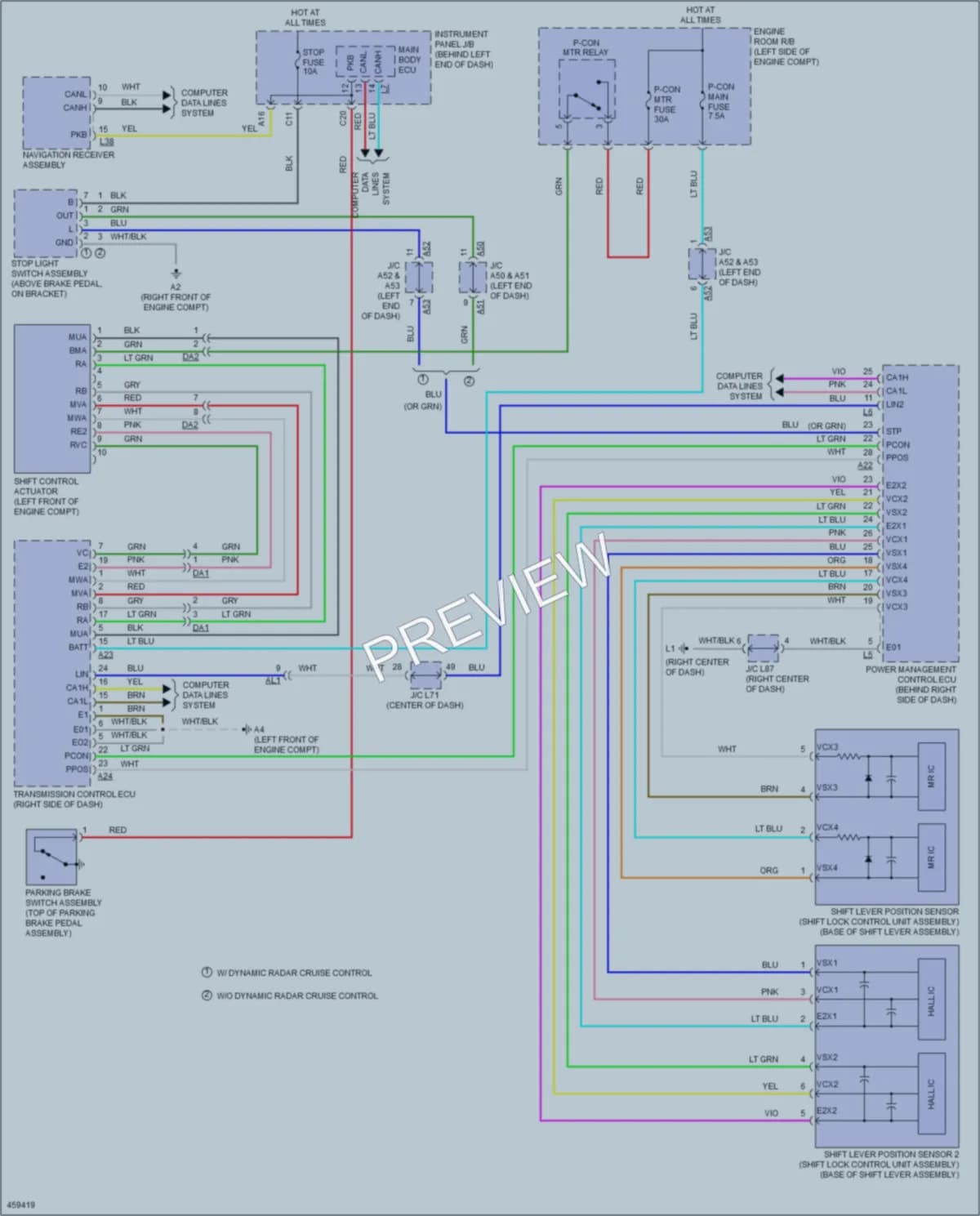 2015 Toyota Priusv Shift Interlock wiring diagram preview