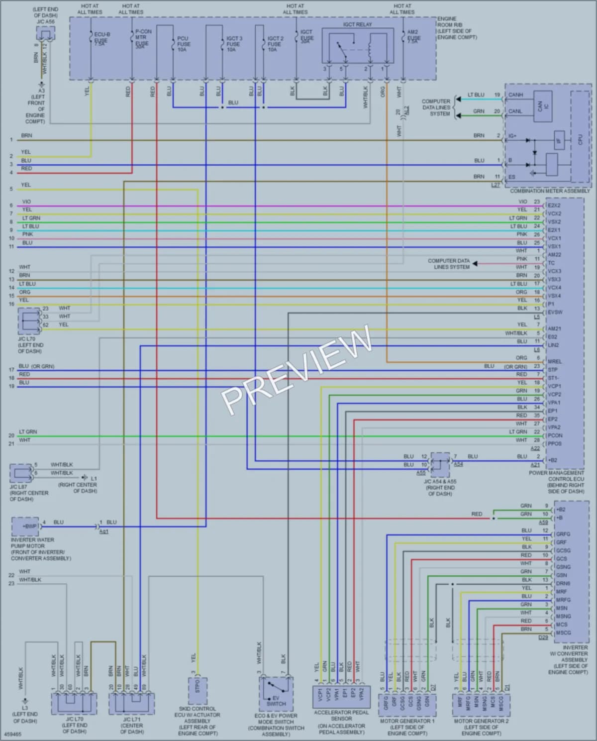 2015 Toyota Priusv Transmission wiring diagram preview