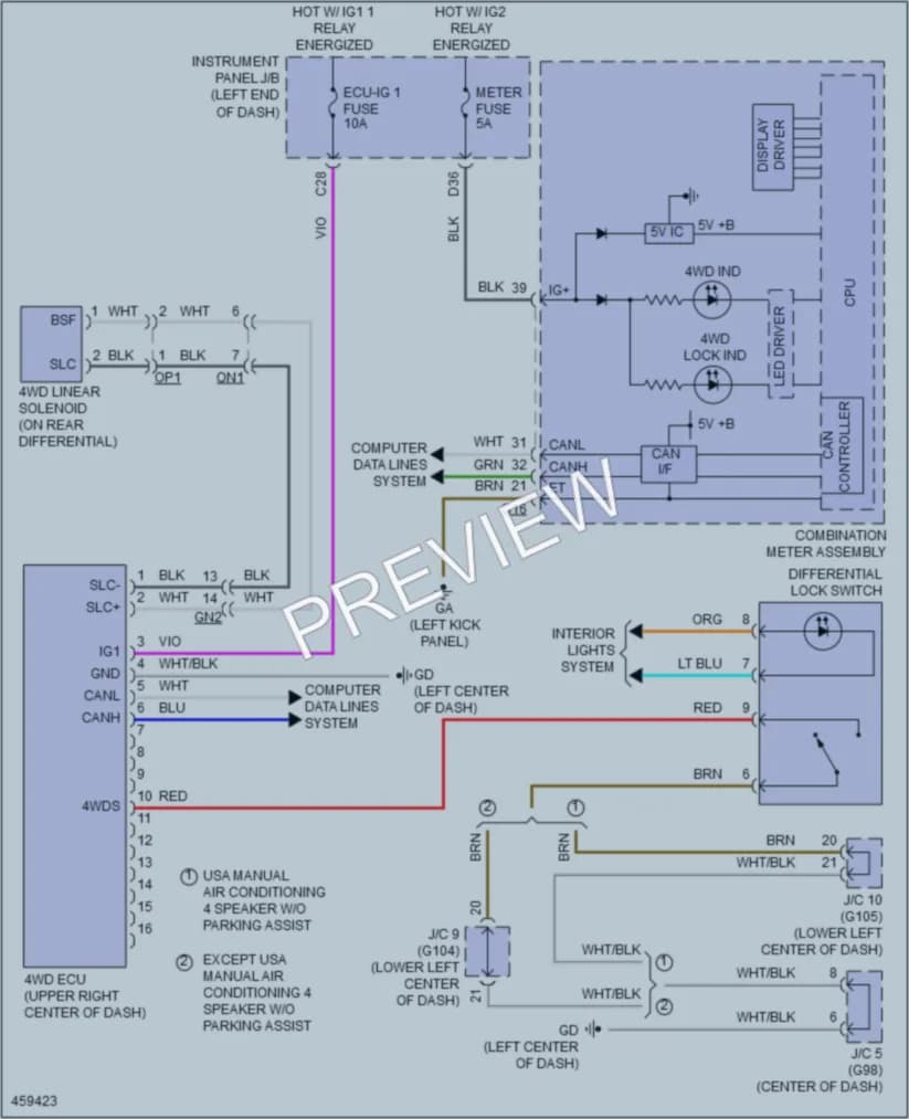 2015 Toyota RAV4 Transmission wiring diagram preview