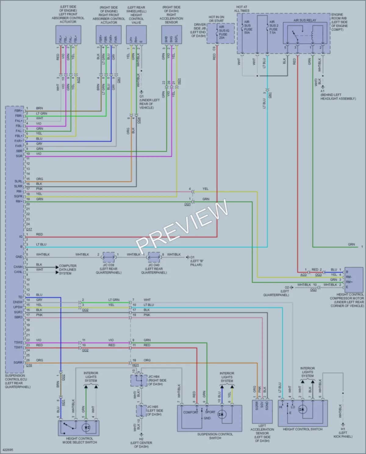 2015 Toyota Sequoia Electronic Suspension wiring diagram preview