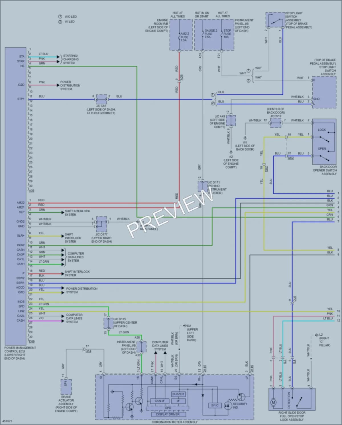 2015 Toyota Sienna Power Door Locks wiring diagram preview