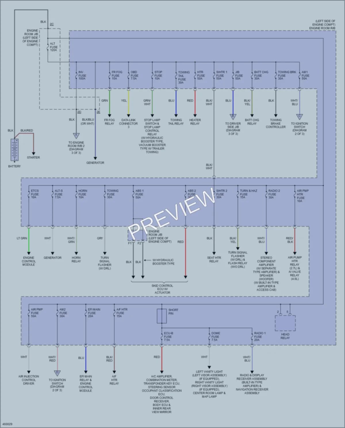 2015 Toyota Tacoma Power Distribution wiring diagram preview