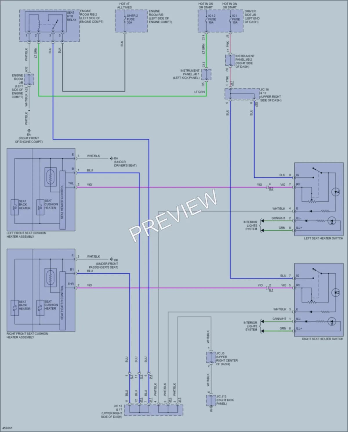 2015 Toyota Tacoma Power Seats wiring diagram preview