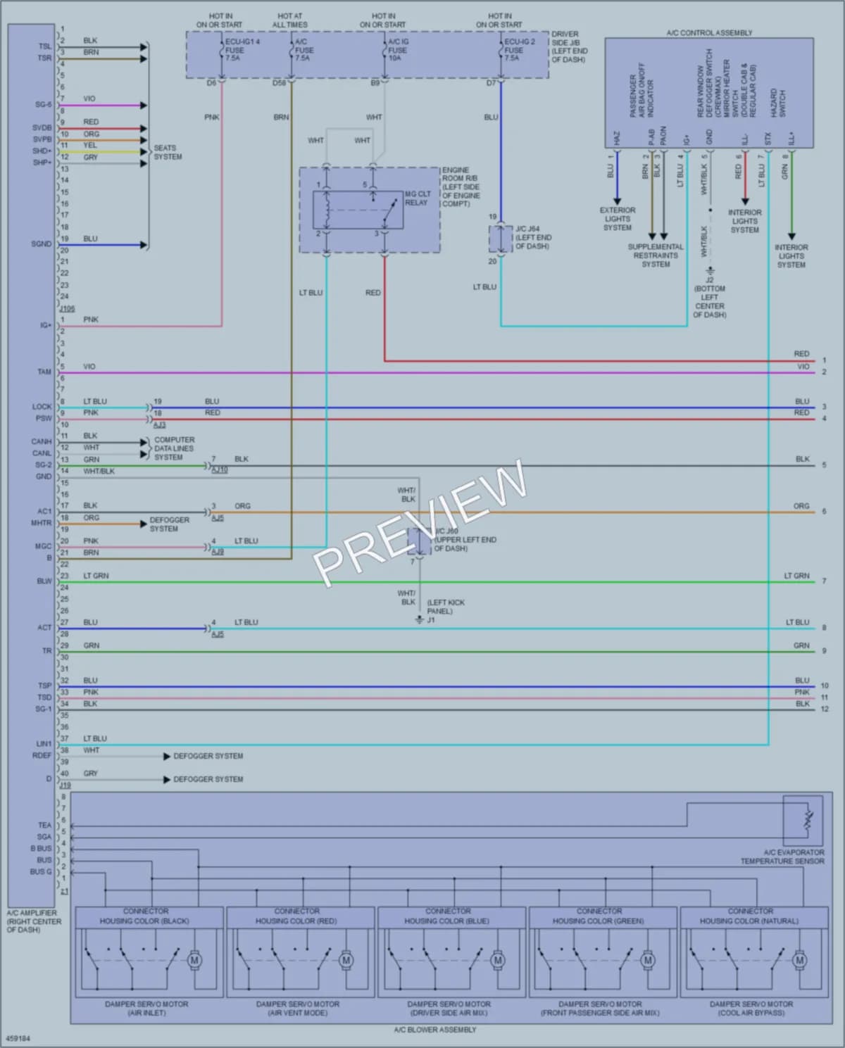 2015 Toyota Tundra Air Conditioning wiring diagram preview