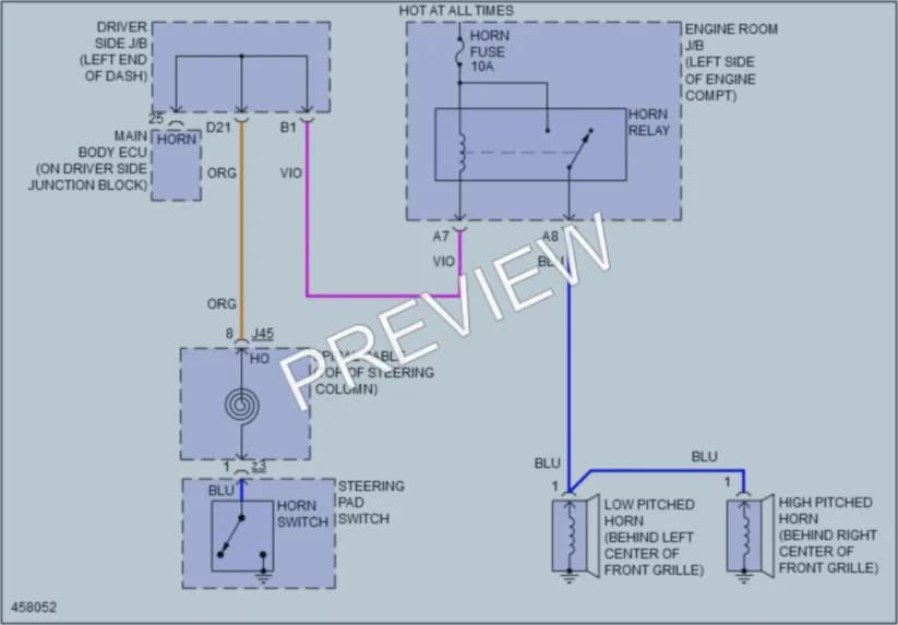2015 Toyota Tundra Horn wiring diagram preview