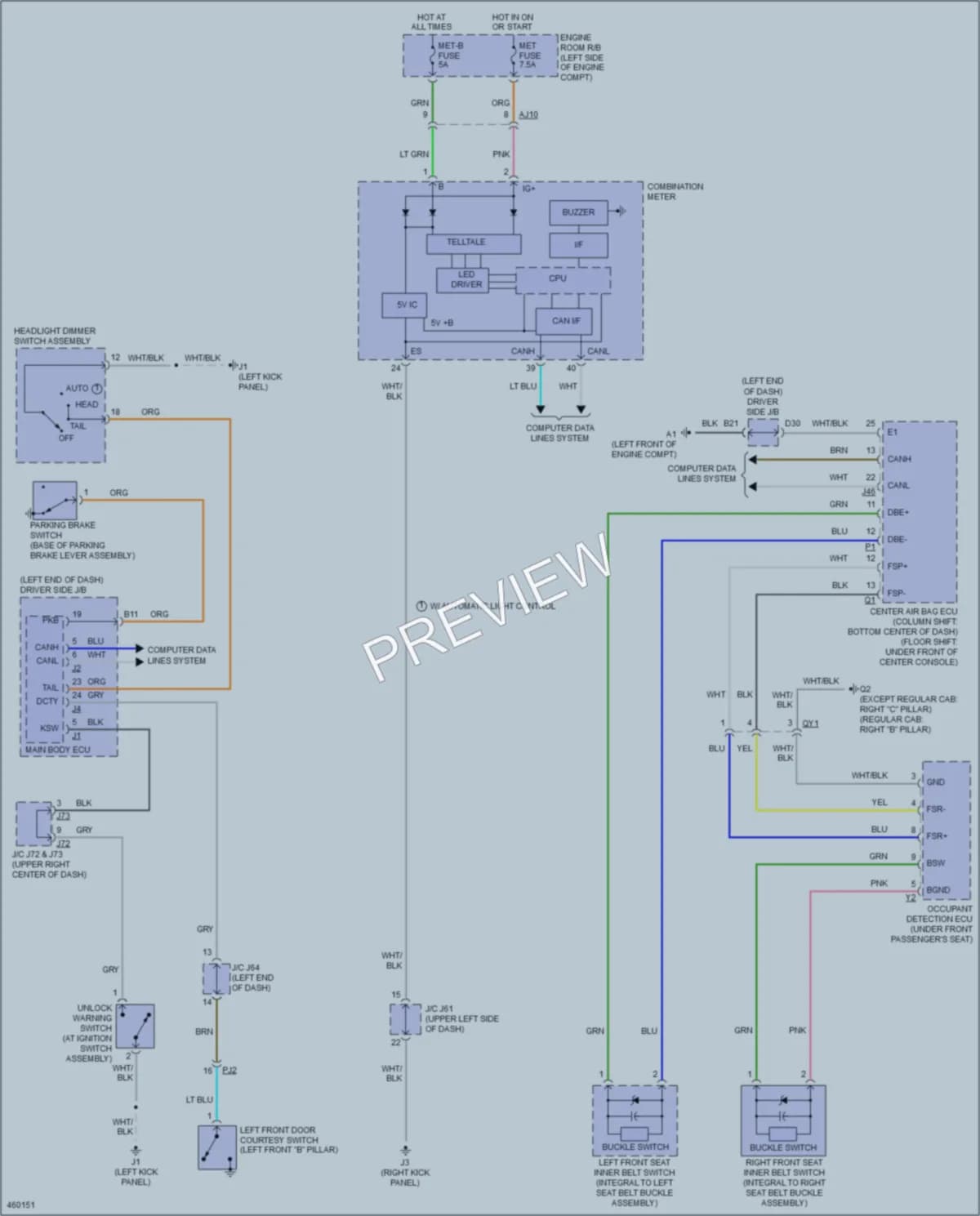 2015 Toyota Tundra Warning Systems wiring diagram preview
