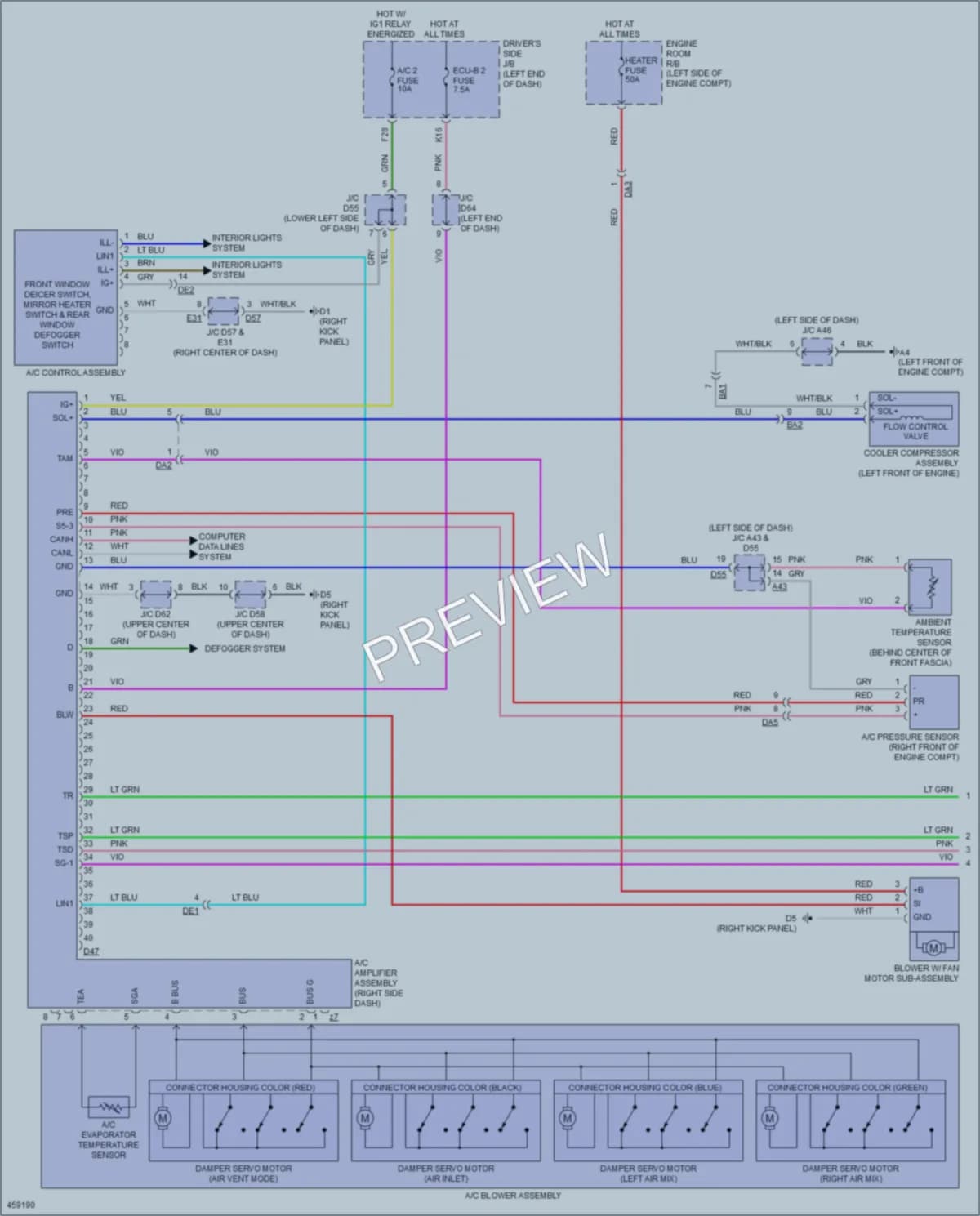 2015 Toyota Venza Air Conditioning wiring diagram preview