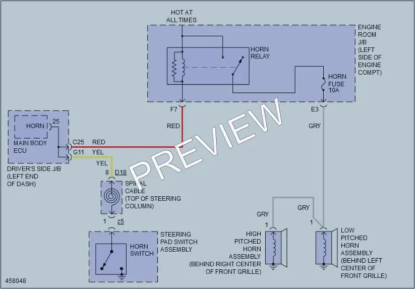 2015 Toyota Venza Horn wiring diagram preview