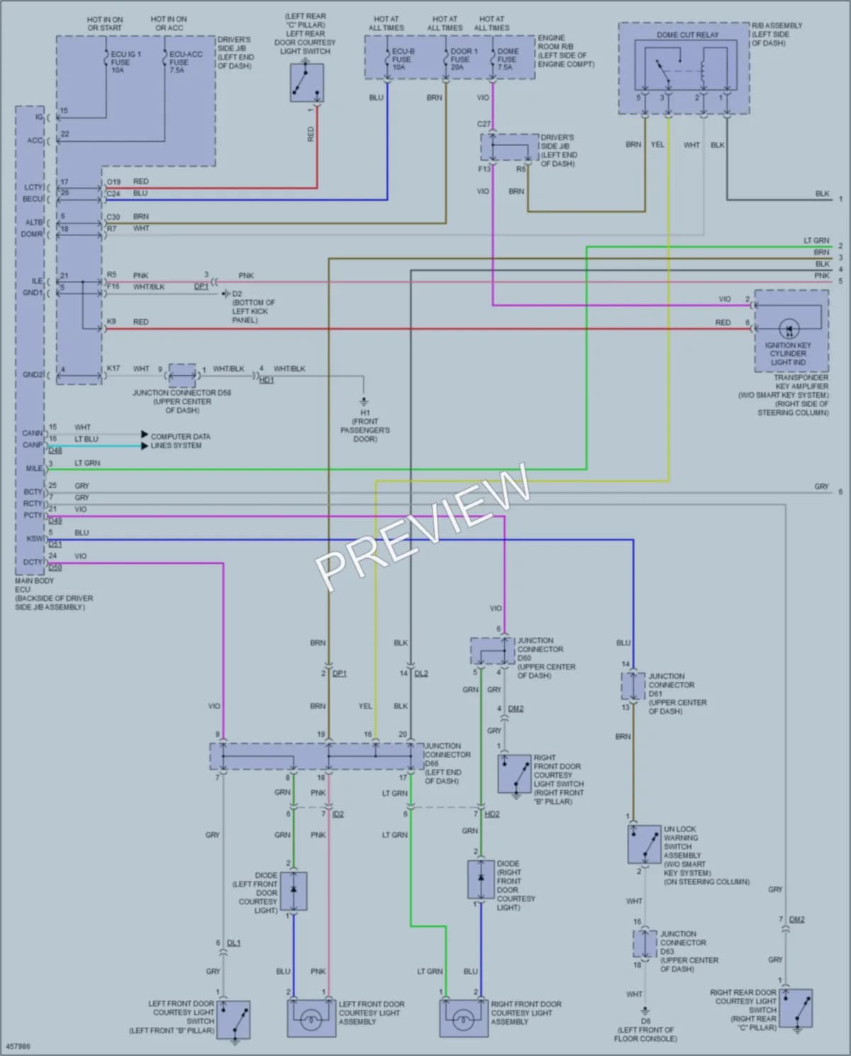 2015 Toyota Venza Interior Lights wiring diagram preview