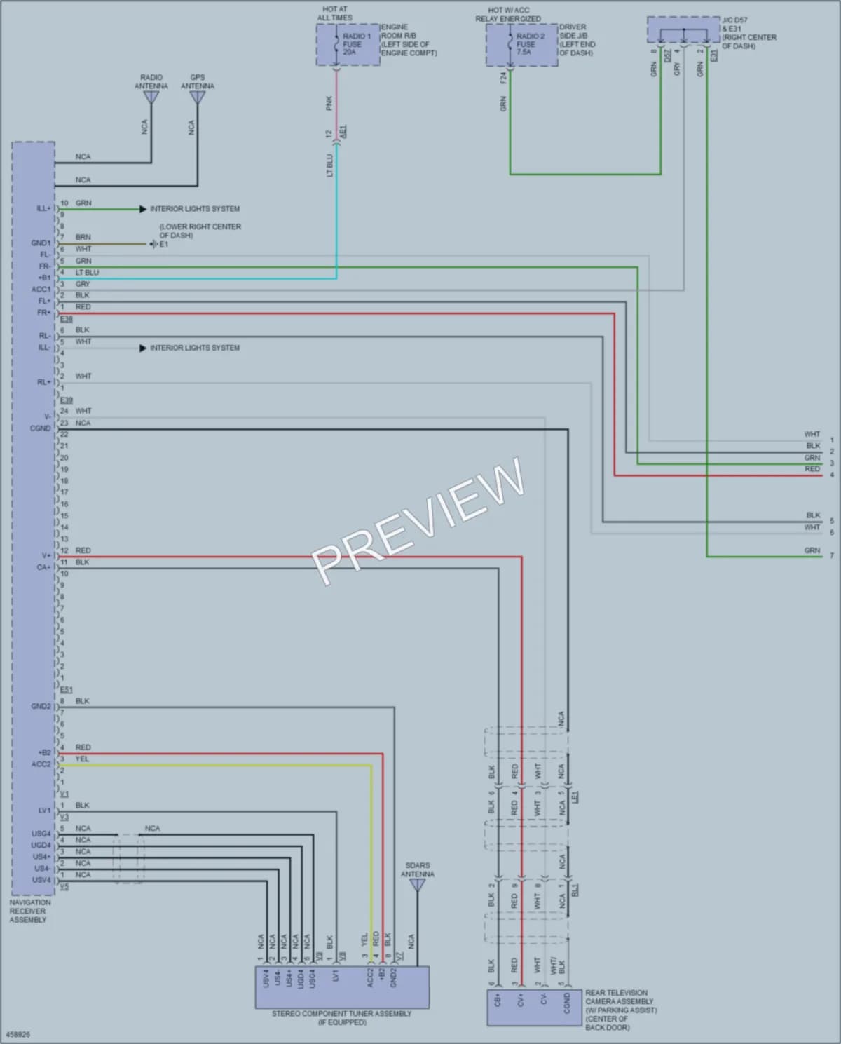 2015 Toyota Venza Navigation wiring diagram preview