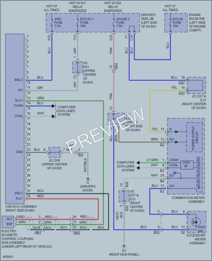 2015 Toyota Venza Transmission wiring diagram preview