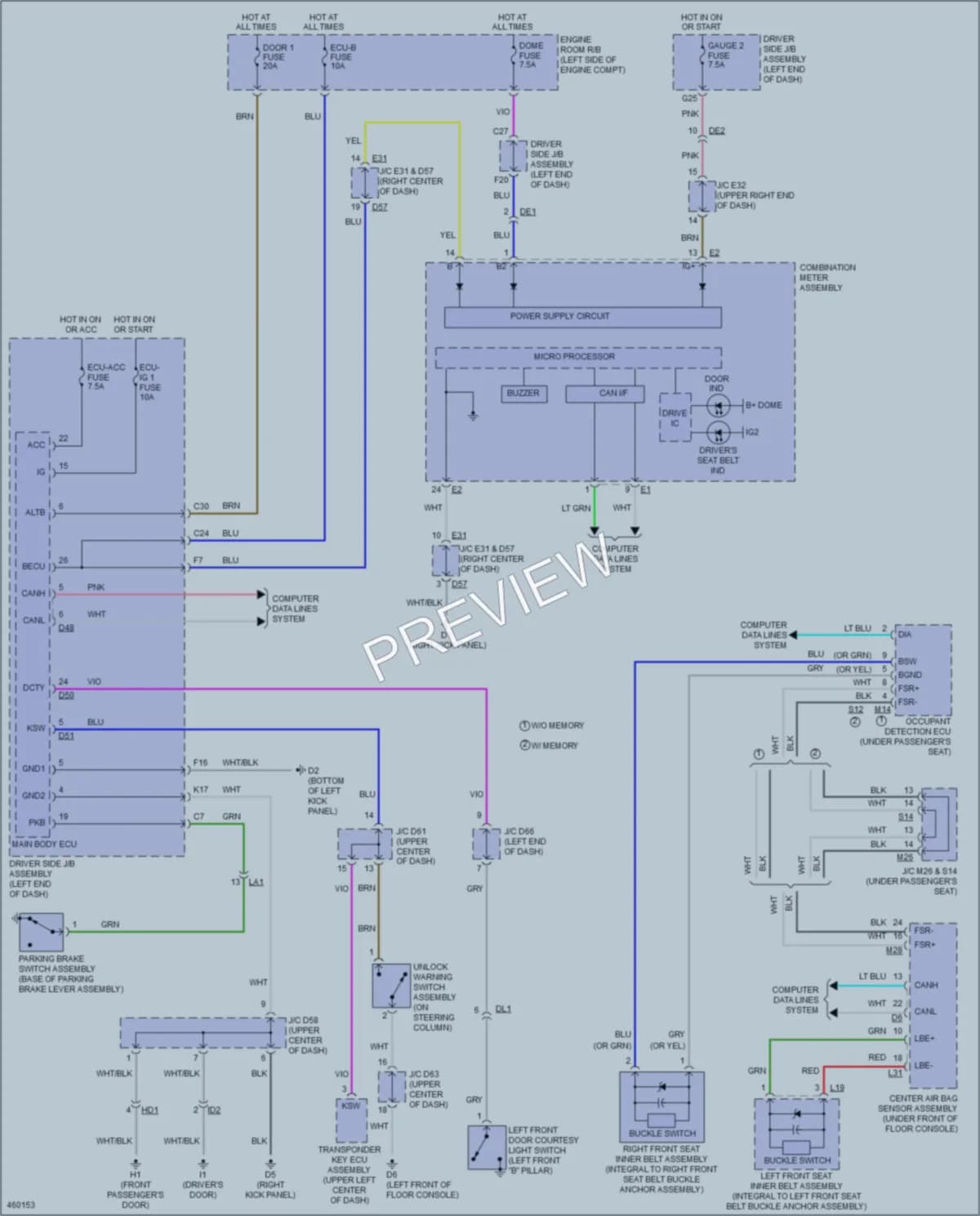 2015 Toyota Venza Warning Systems wiring diagram preview