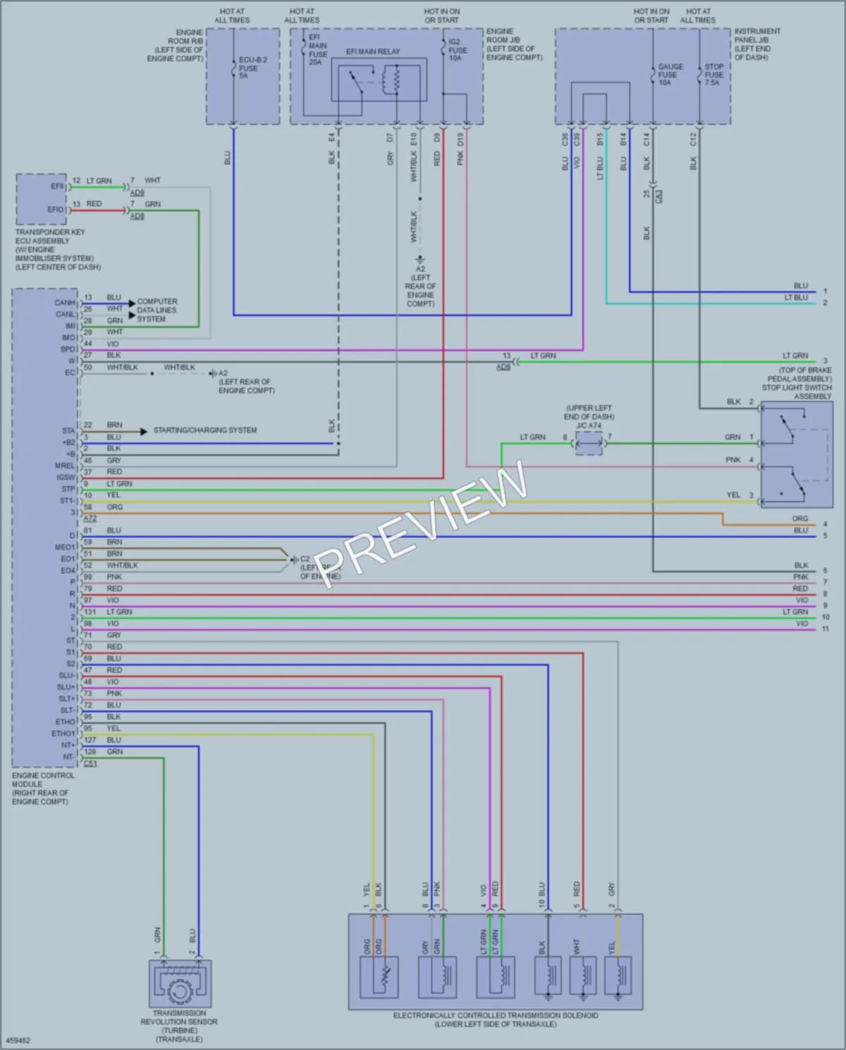 2015 Toyota Yaris Transmission wiring diagram preview
