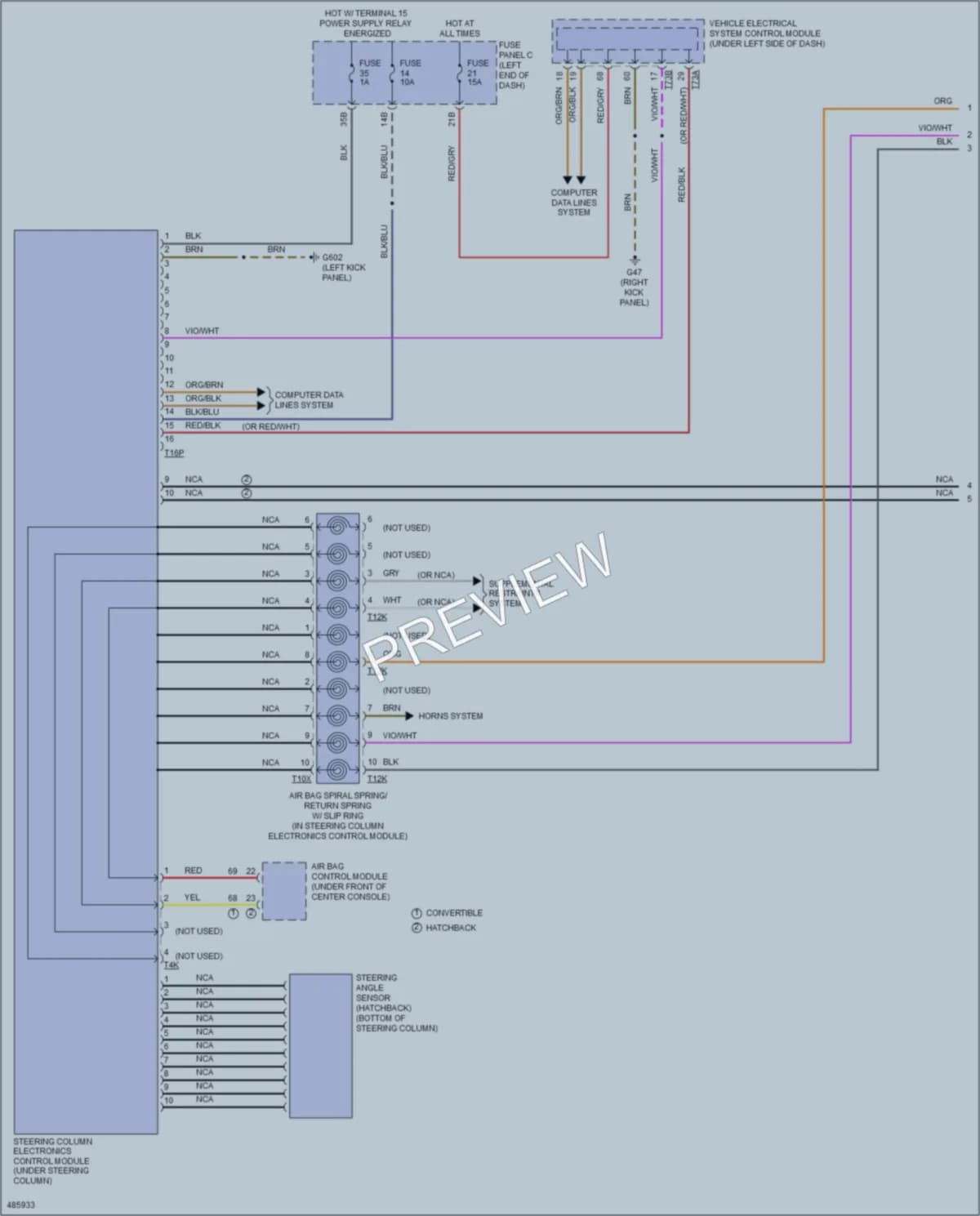 2015 Volkswagen Beetle Body Control Modules wiring diagram preview