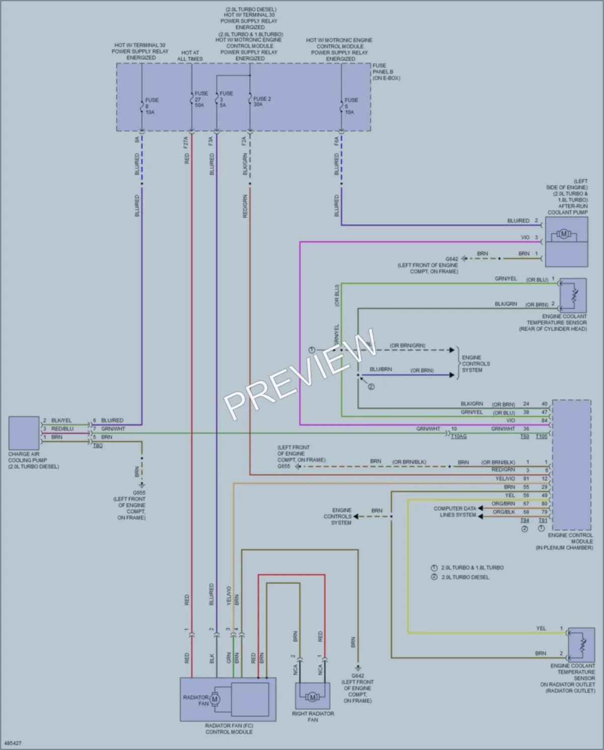 2015 Volkswagen Beetle Cooling Fan wiring diagram preview