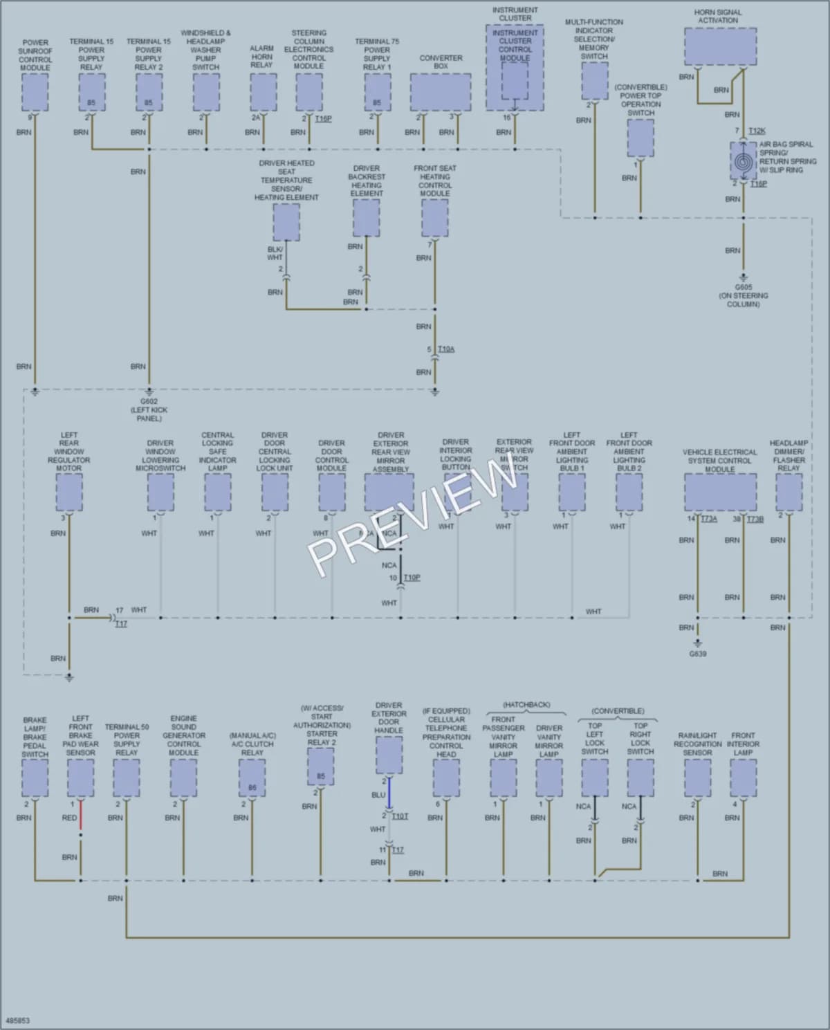 2015 Volkswagen Beetle Ground Distribution wiring diagram preview