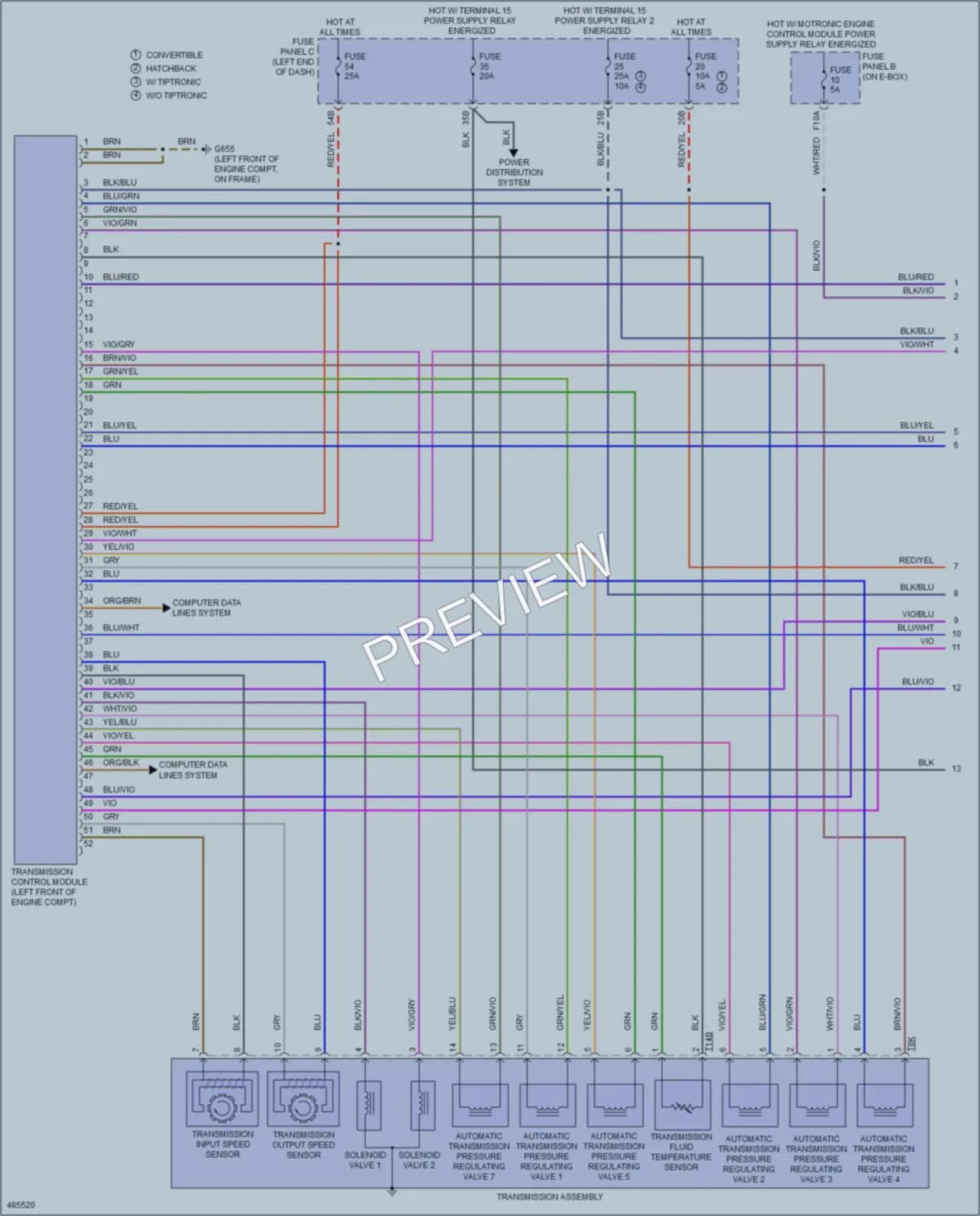 2015 Volkswagen Beetle Transmission wiring diagram preview
