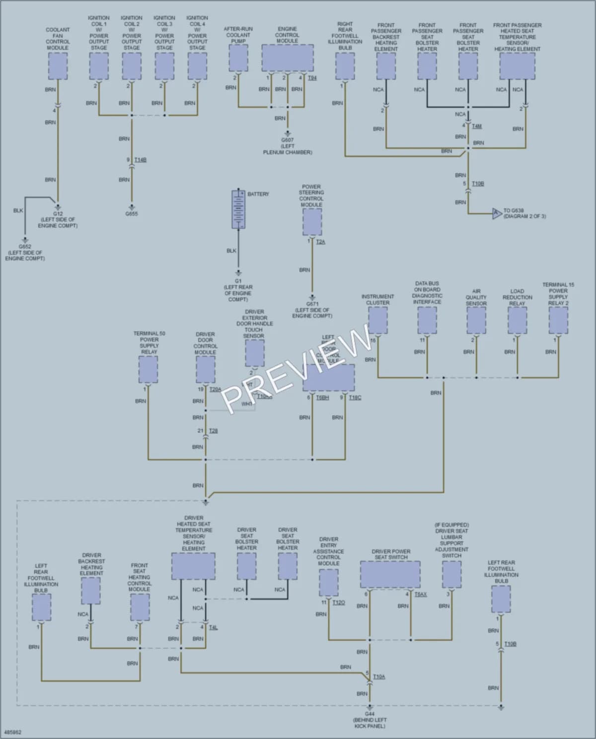 2015 Volkswagen Eos Ground Distribution wiring diagram preview