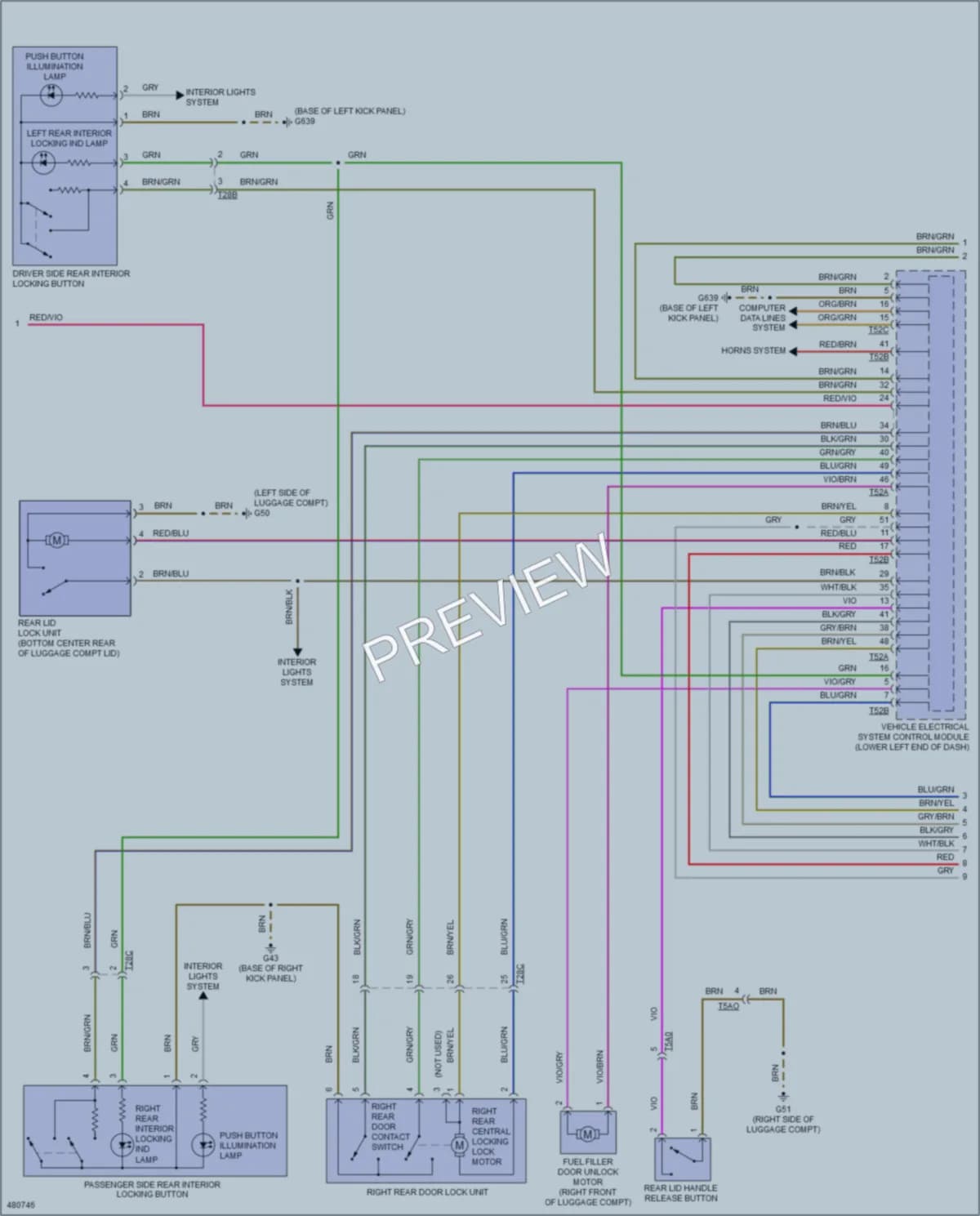 2015 Volkswagen Passat Anti Theft wiring diagram preview