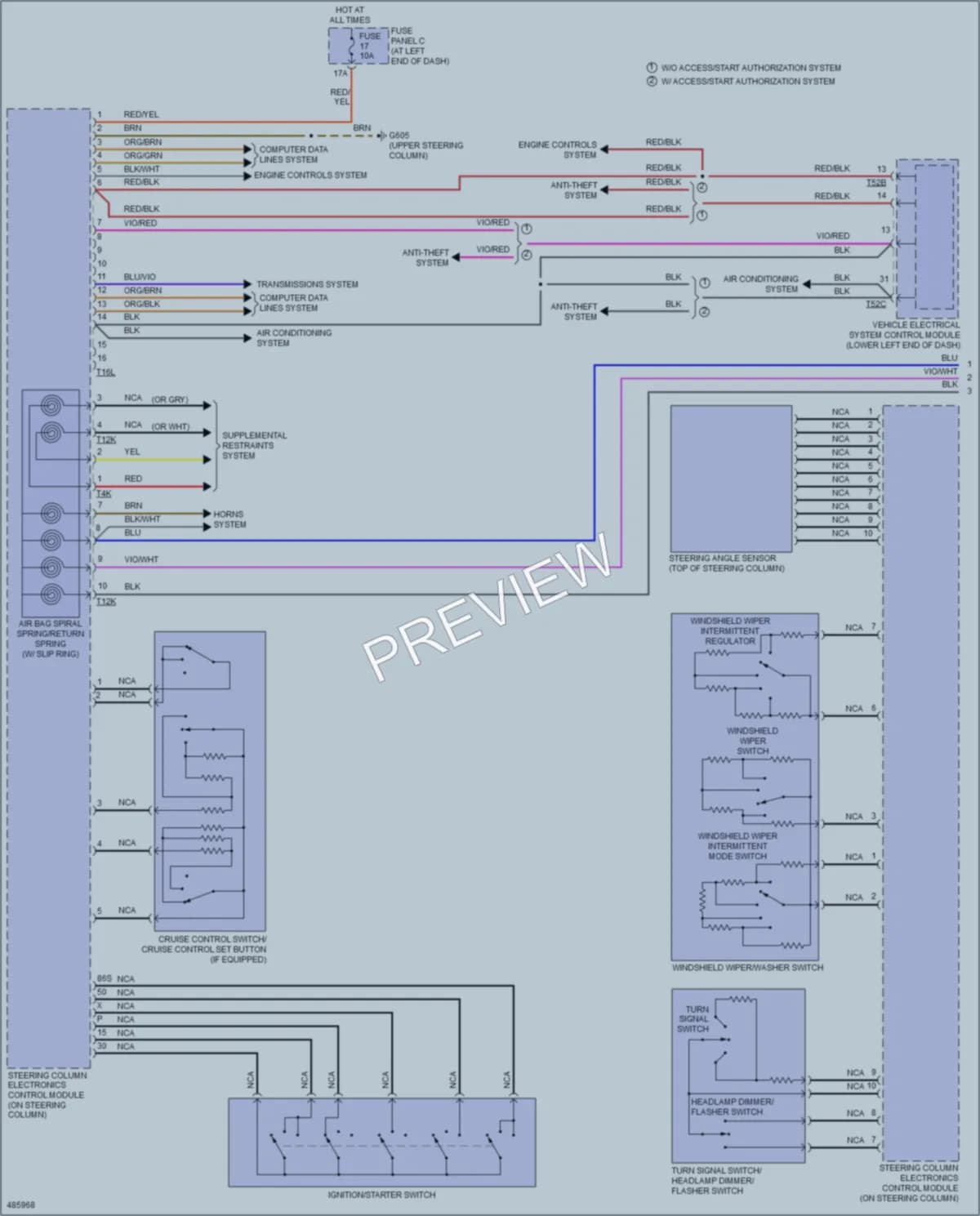 2015 Volkswagen Passat Body Control Modules wiring diagram preview