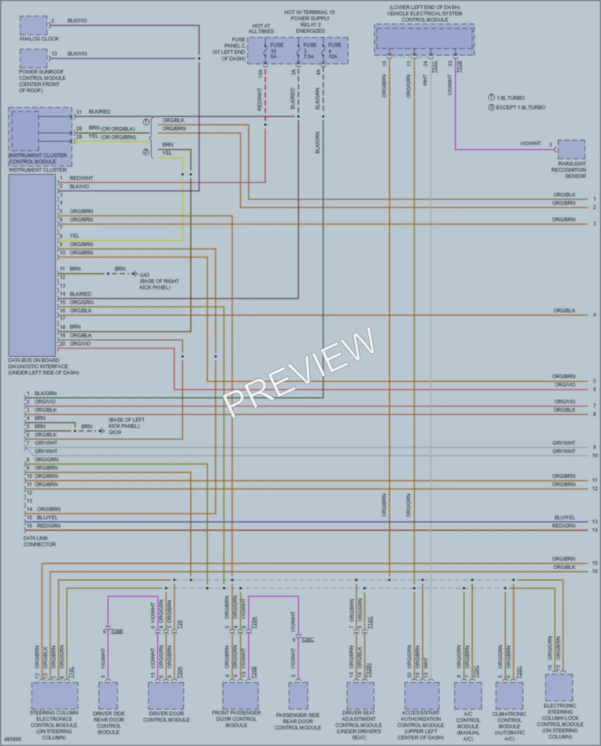 2015 Volkswagen Passat Computer Data Lines wiring diagram preview