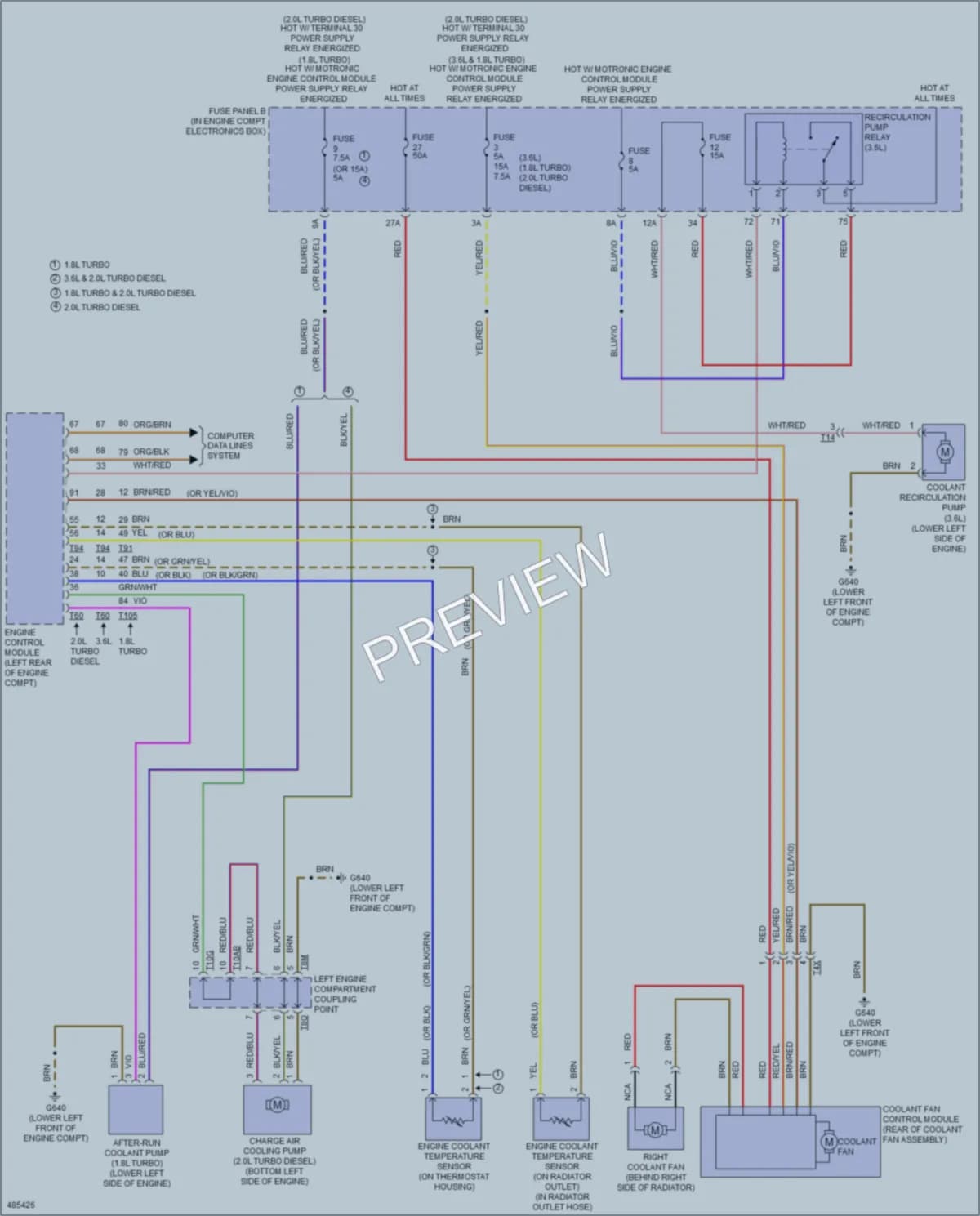 2015 Volkswagen Passat Cooling Fan wiring diagram preview