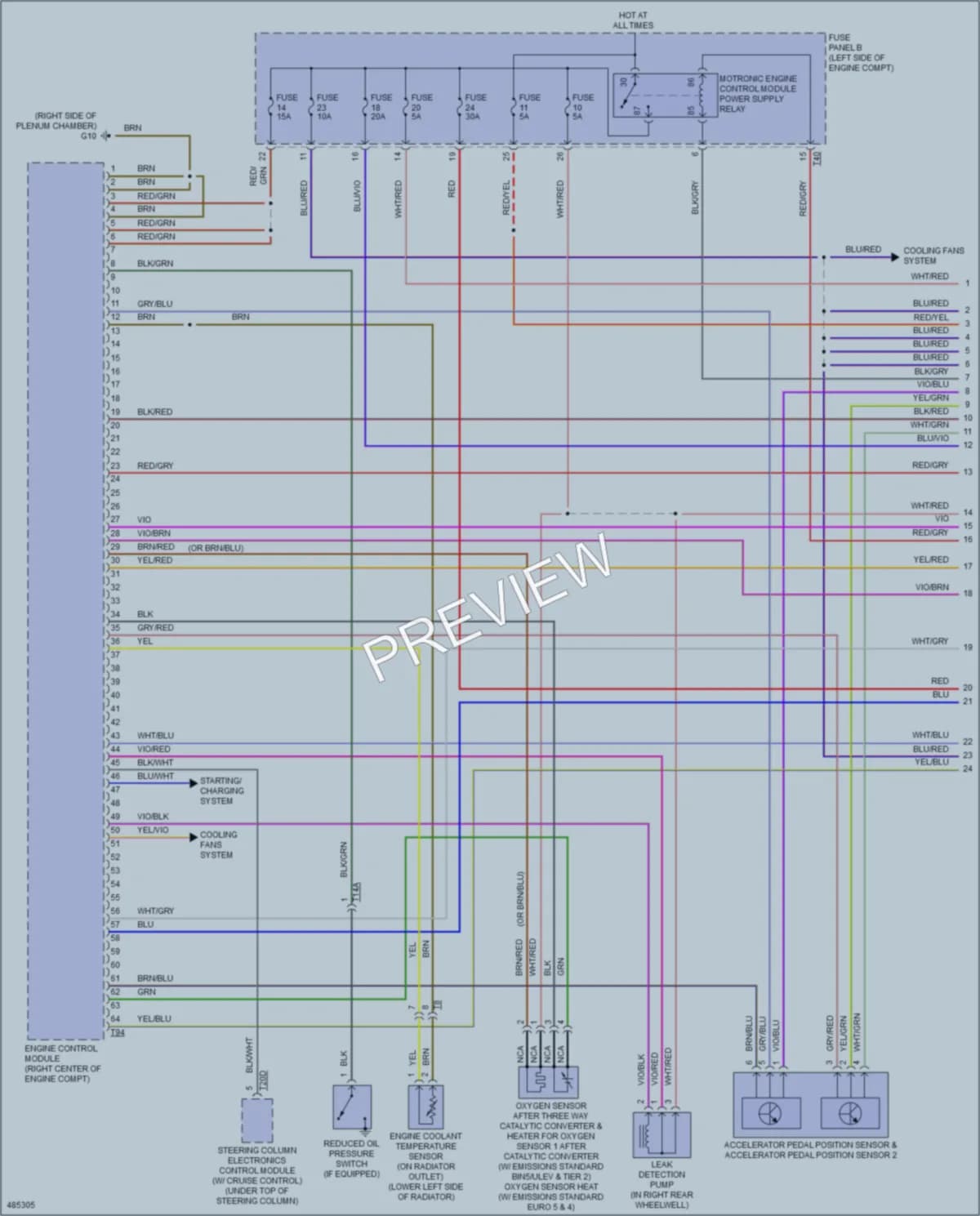 2015 Volkswagen Tiguan Engine Performance wiring diagram preview